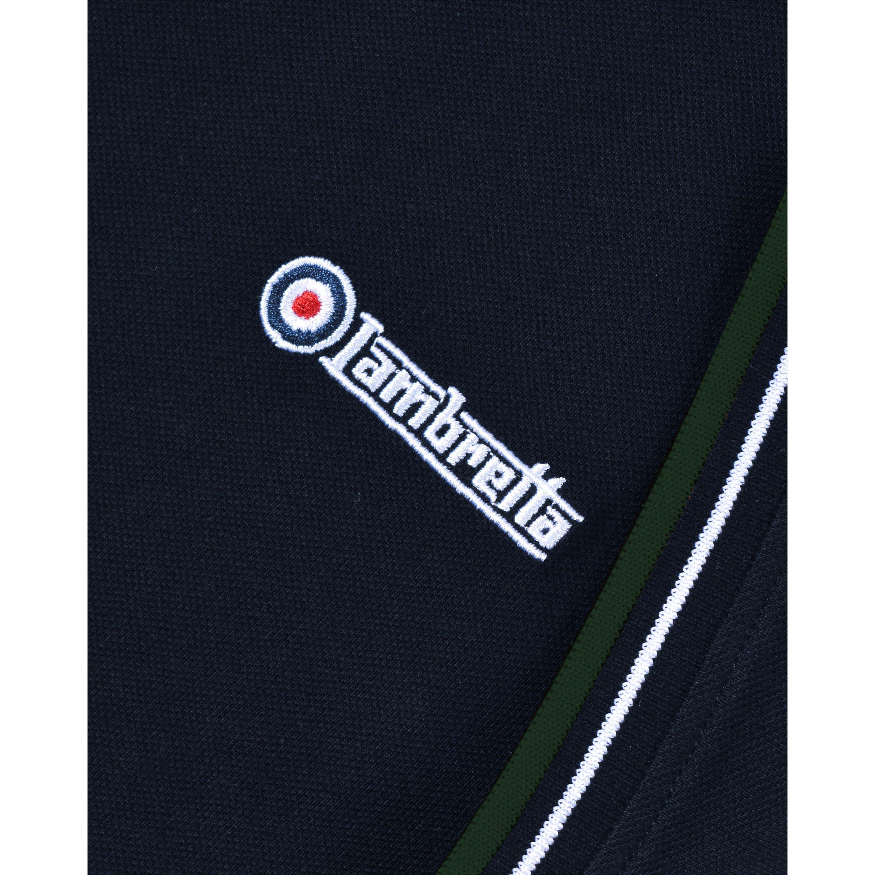 Marine/Hvid/Grøn - Lambretta - Men's Twin Tip Pique T-Shirt - 4