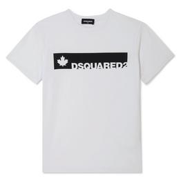 DSquared2 Boys Maple Leaf Short Sleeve T Shirt