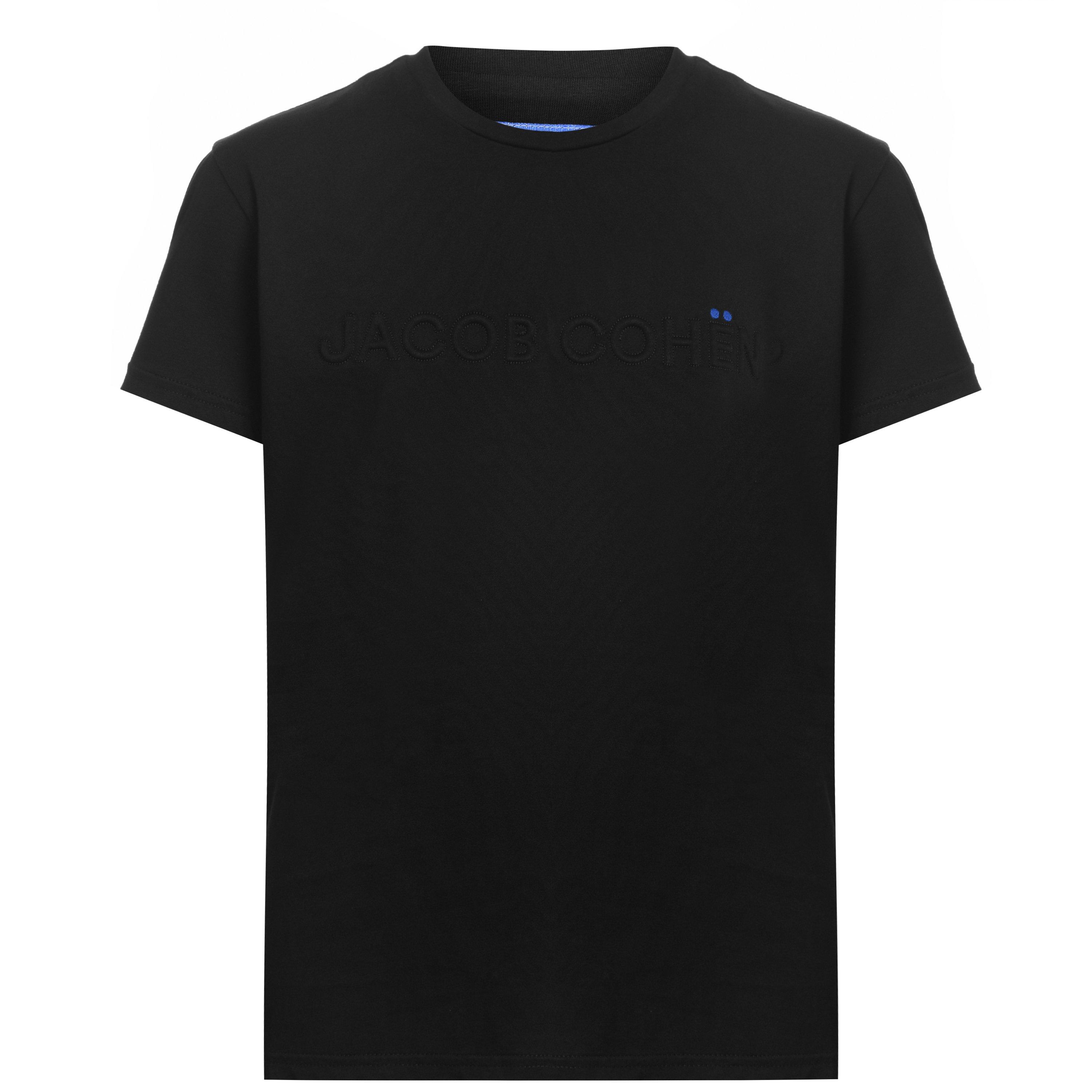 Black 990 - Jacob Cohen - Junior Boys Basic Logo T Shirt - 1