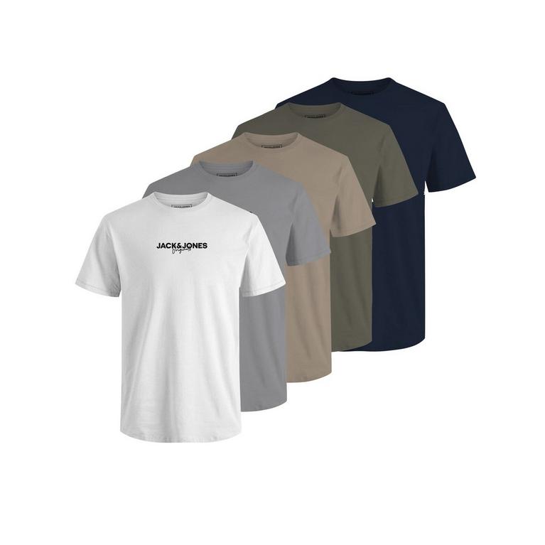Wt/Gy/Nv/Ol/Bg - T-shirts manches courtes Fantazia - T-shirt Twin Pack - 1