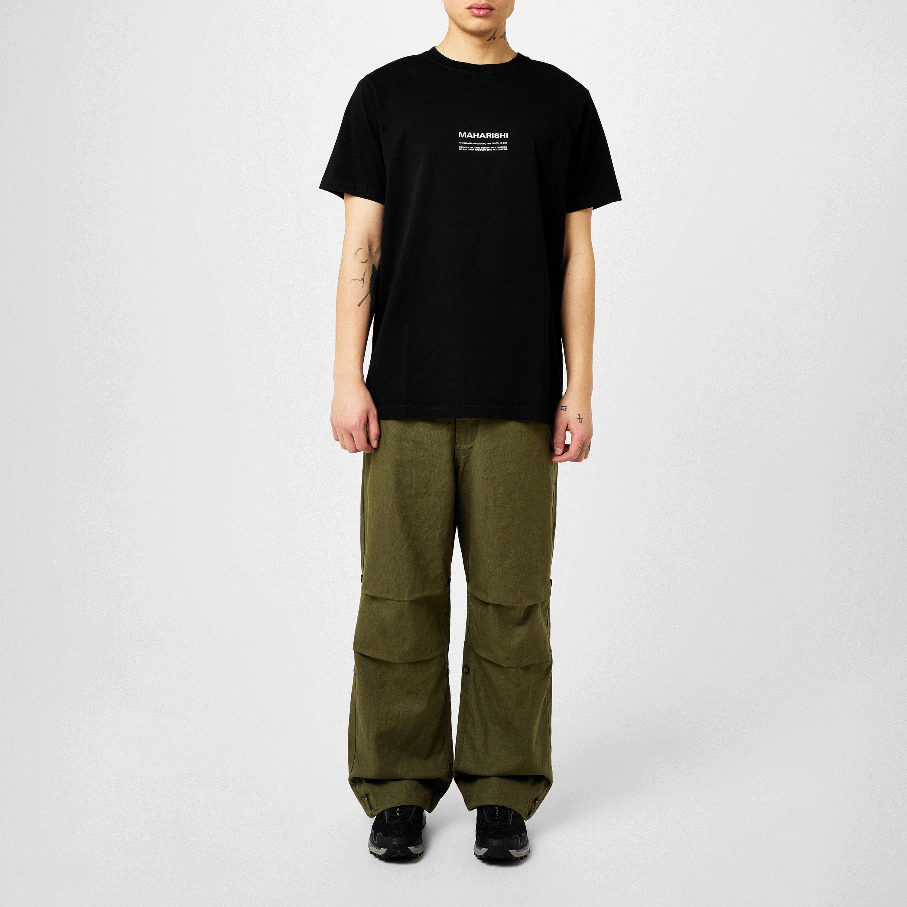 Black - Maharishi - Miltype Embroidered T Shirt - 4