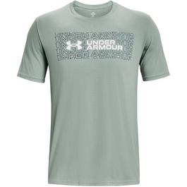 Under Armour Wordmark Overlay T-Shirt Mens