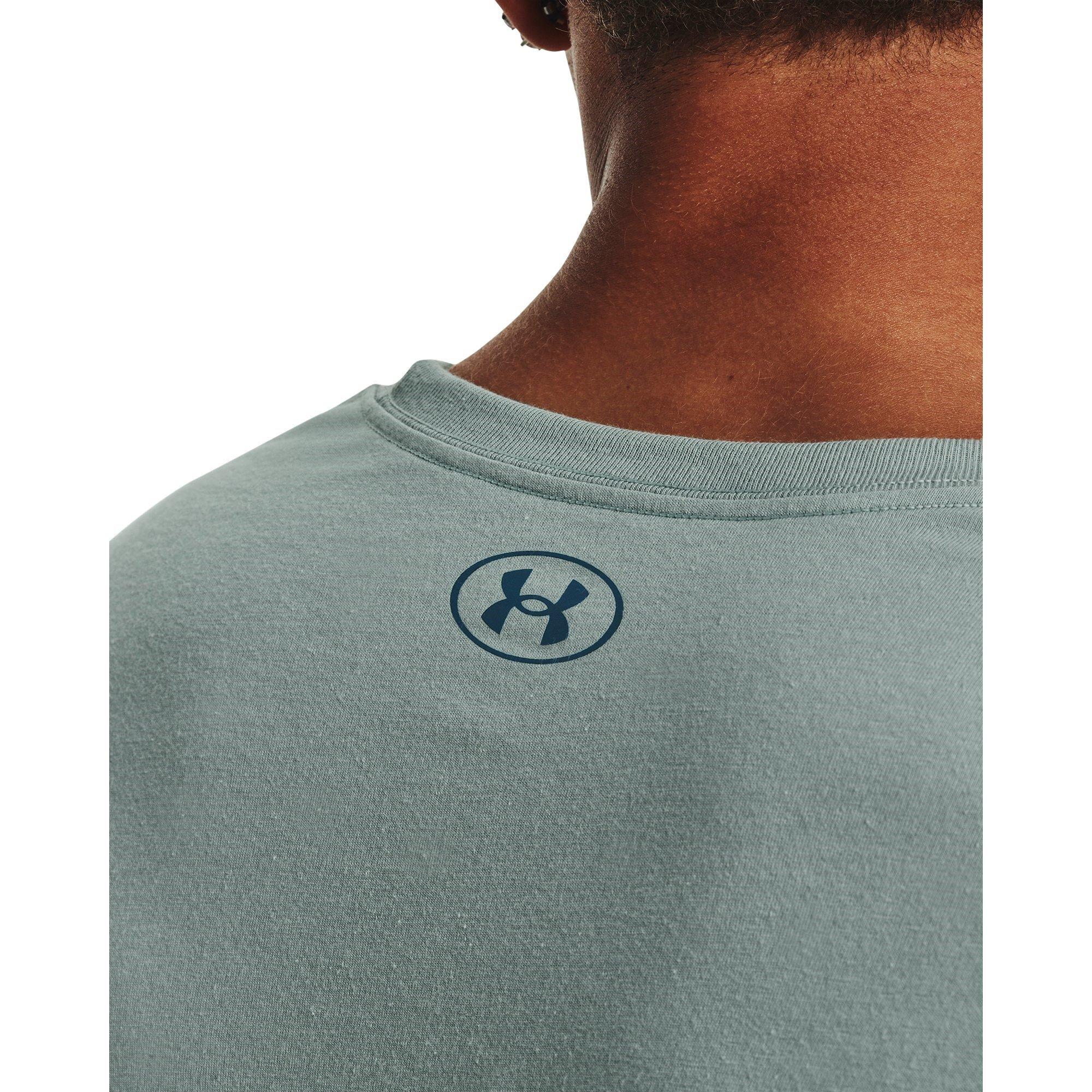 Green/Teal/Wht - Under Armour - Men's Wordmark Overlay Regular Fit T-Shirt - 5