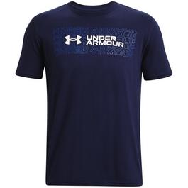 Under Armour Wordmark Overlay T-Shirt Mens