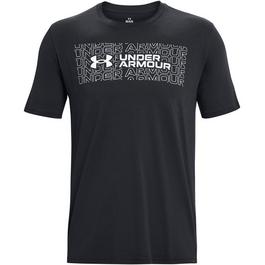 Under Armour Wordmark Overlay T-Shirt Mens