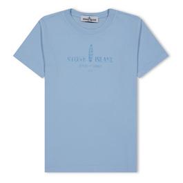 Stone Island Compass Print T-Shirt Juniors