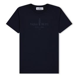 Stone Island Compass Print T-Shirt Juniors