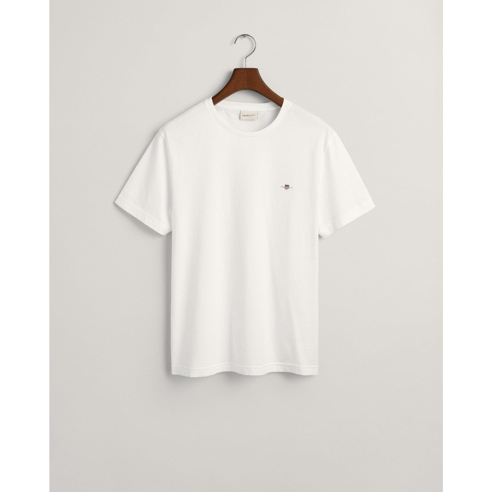 Gant Men's Regular Fit Shield T-Shirt - White 110 - 3XL