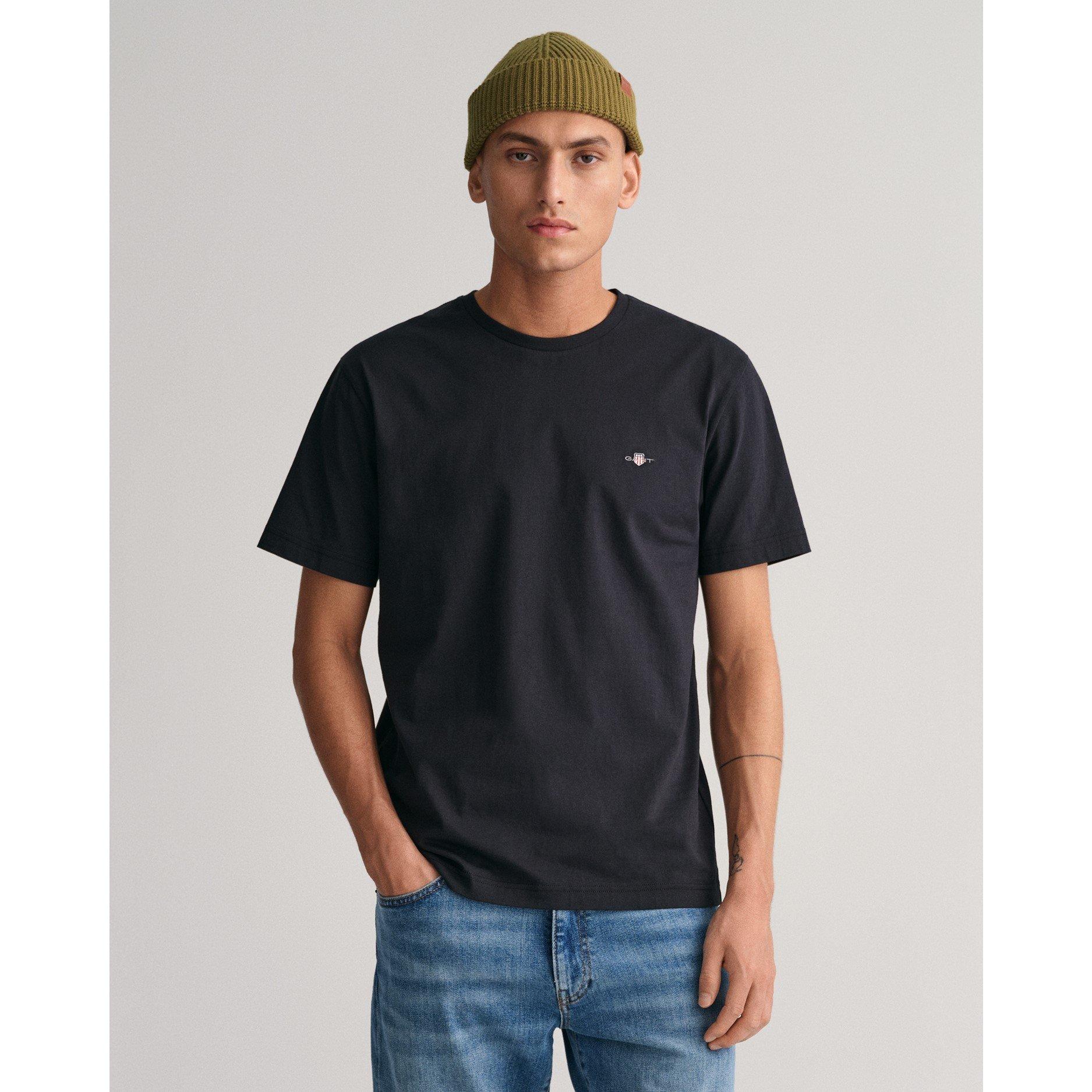 Black 005 - Gant - Regular Fit Shield T-Shirt - 2
