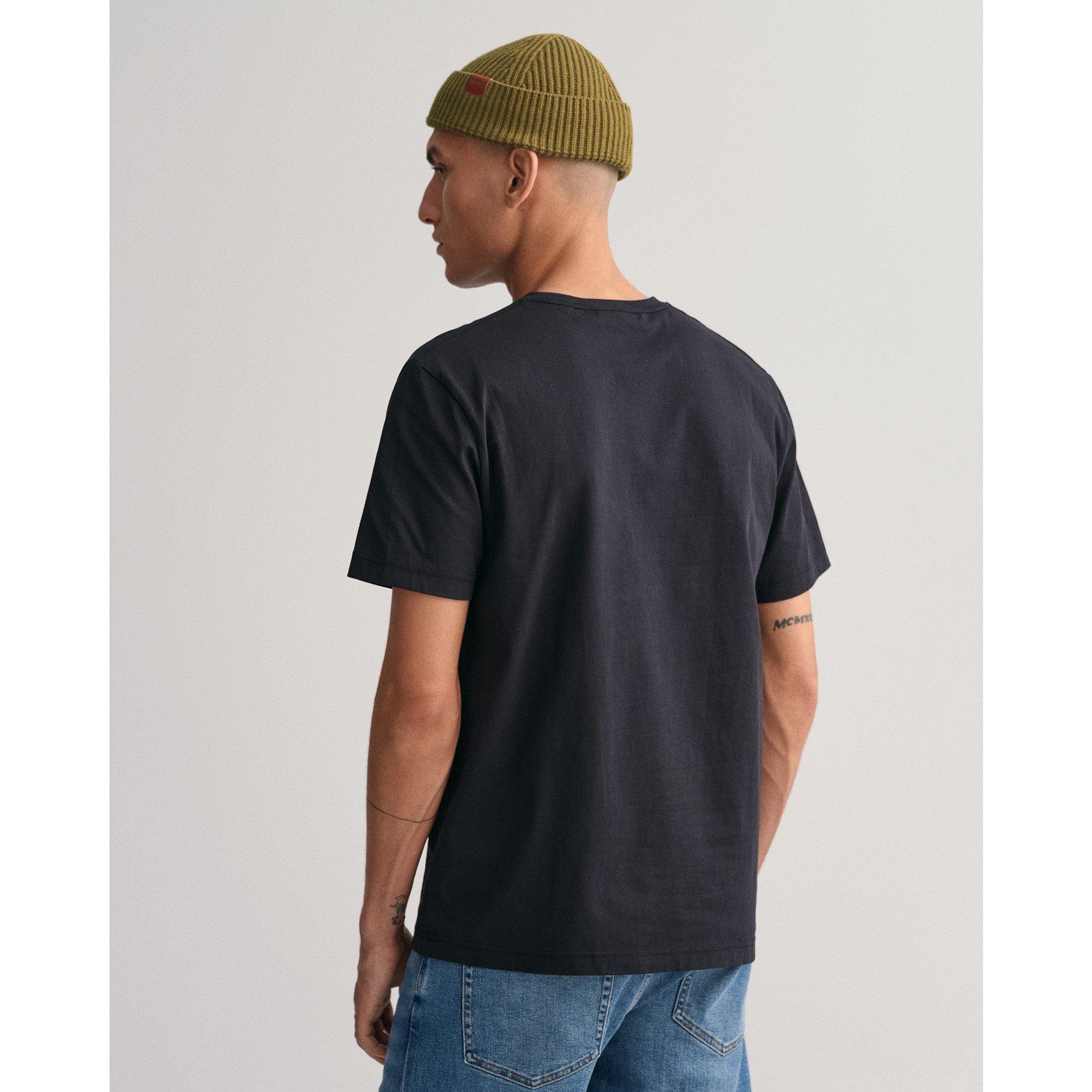 Black 005 - Gant - Regular Fit Shield T-Shirt - 3