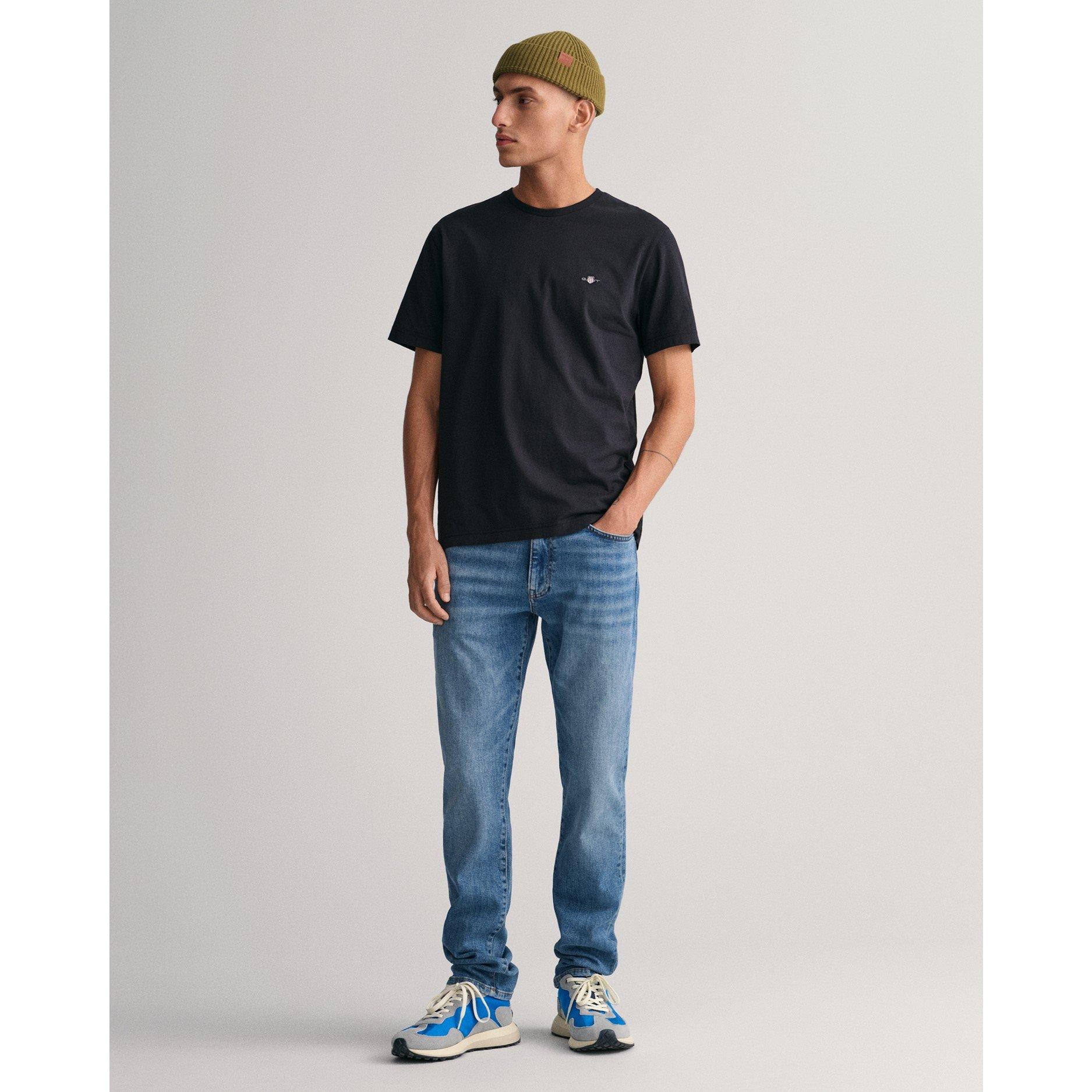 Black 005 - Gant - Regular Fit Shield T-Shirt - 5