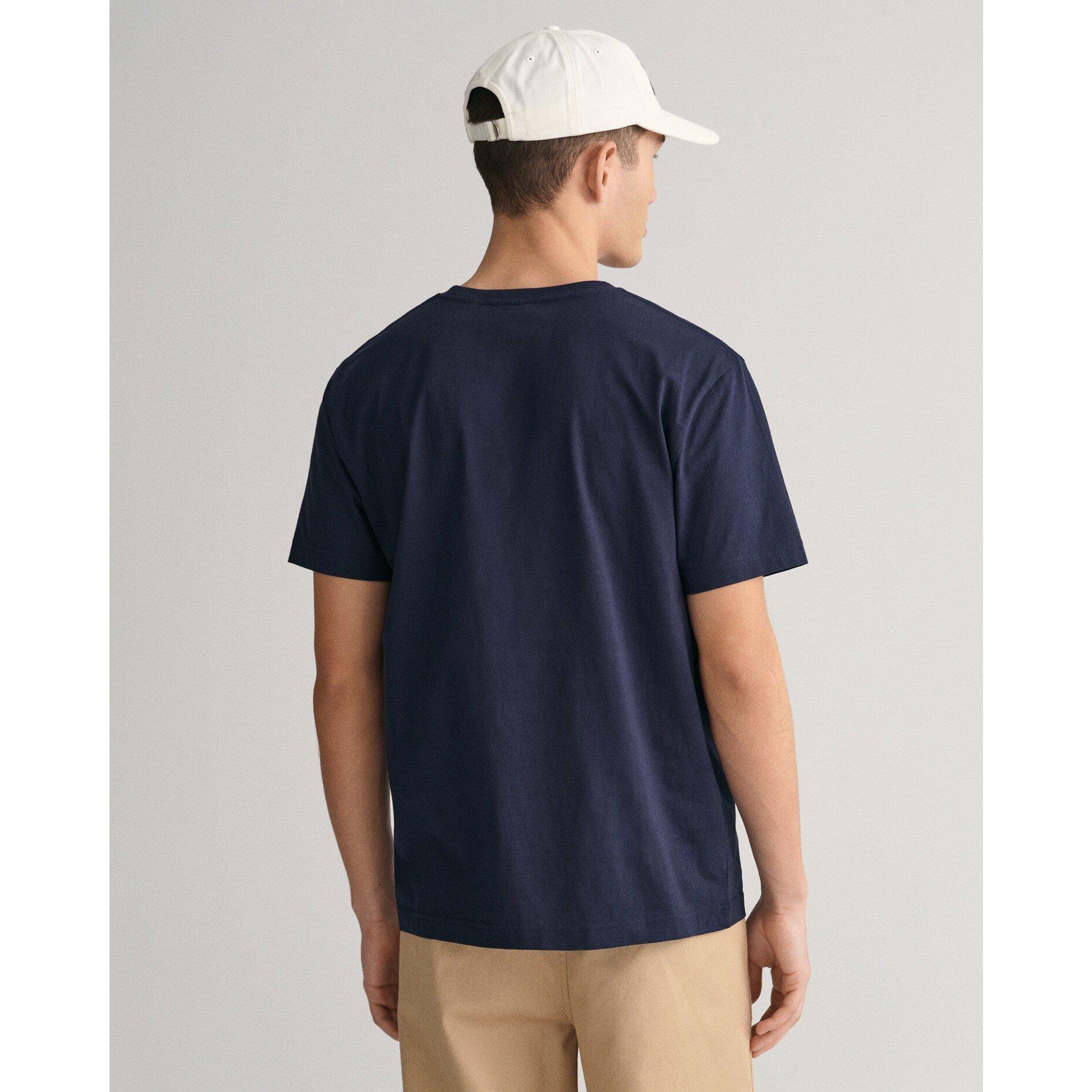 Marineblå 433 - Gant - Regular Fit Shield T-Shirt - 4