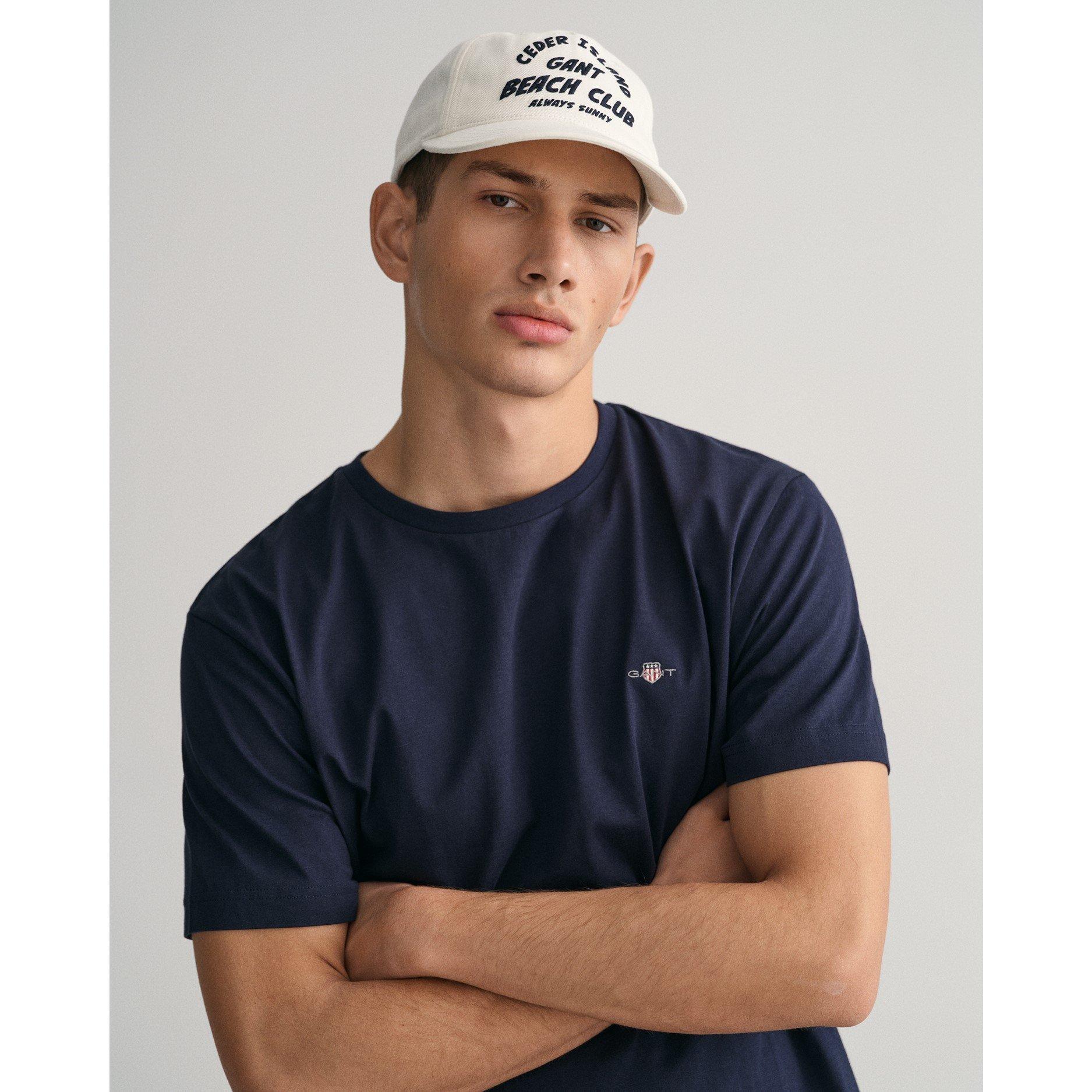 Marineblå 433 - Gant - Regular Fit Shield T-Shirt - 5