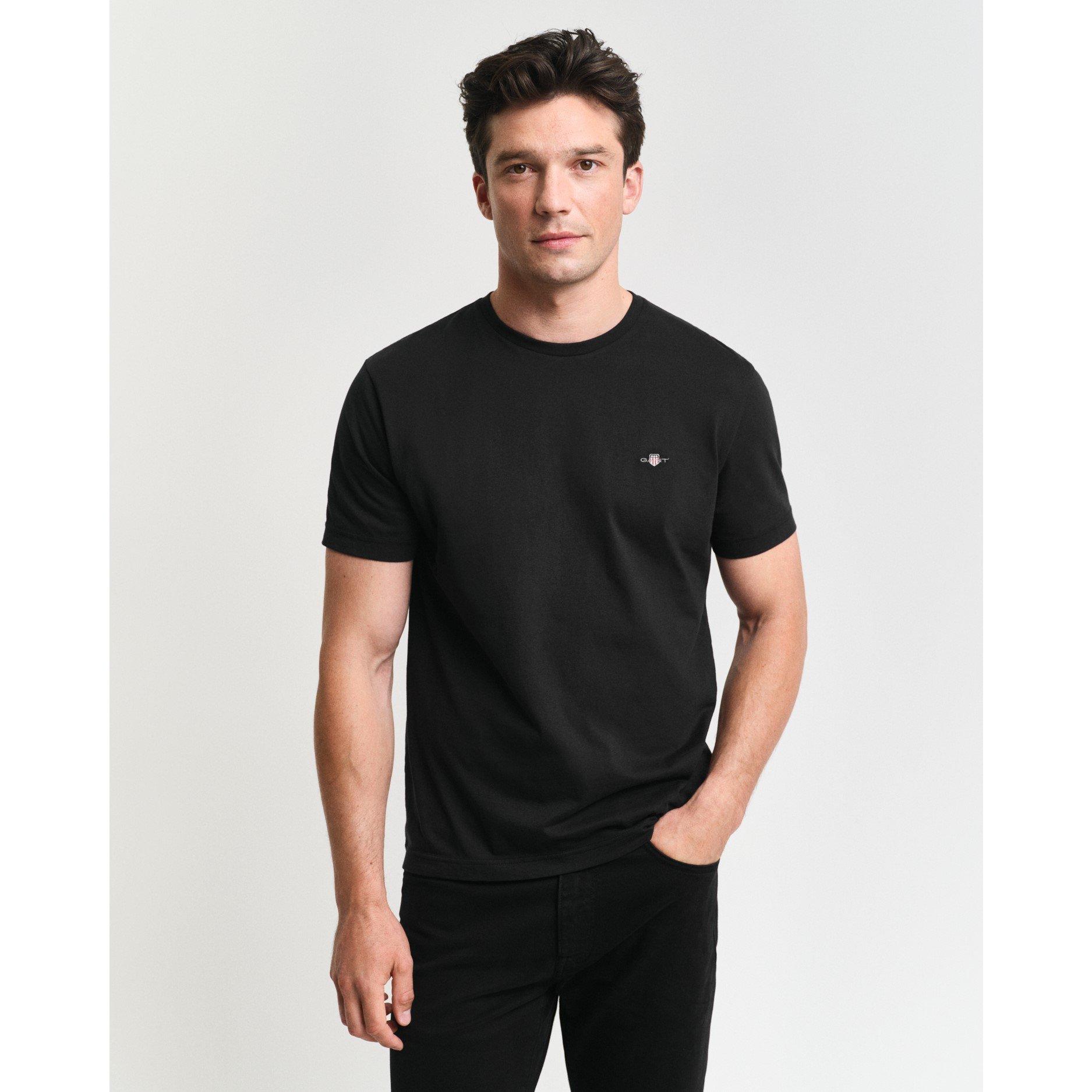 Gant Men's Regular Fit Shield T-Shirt - Black 005 - 3XL