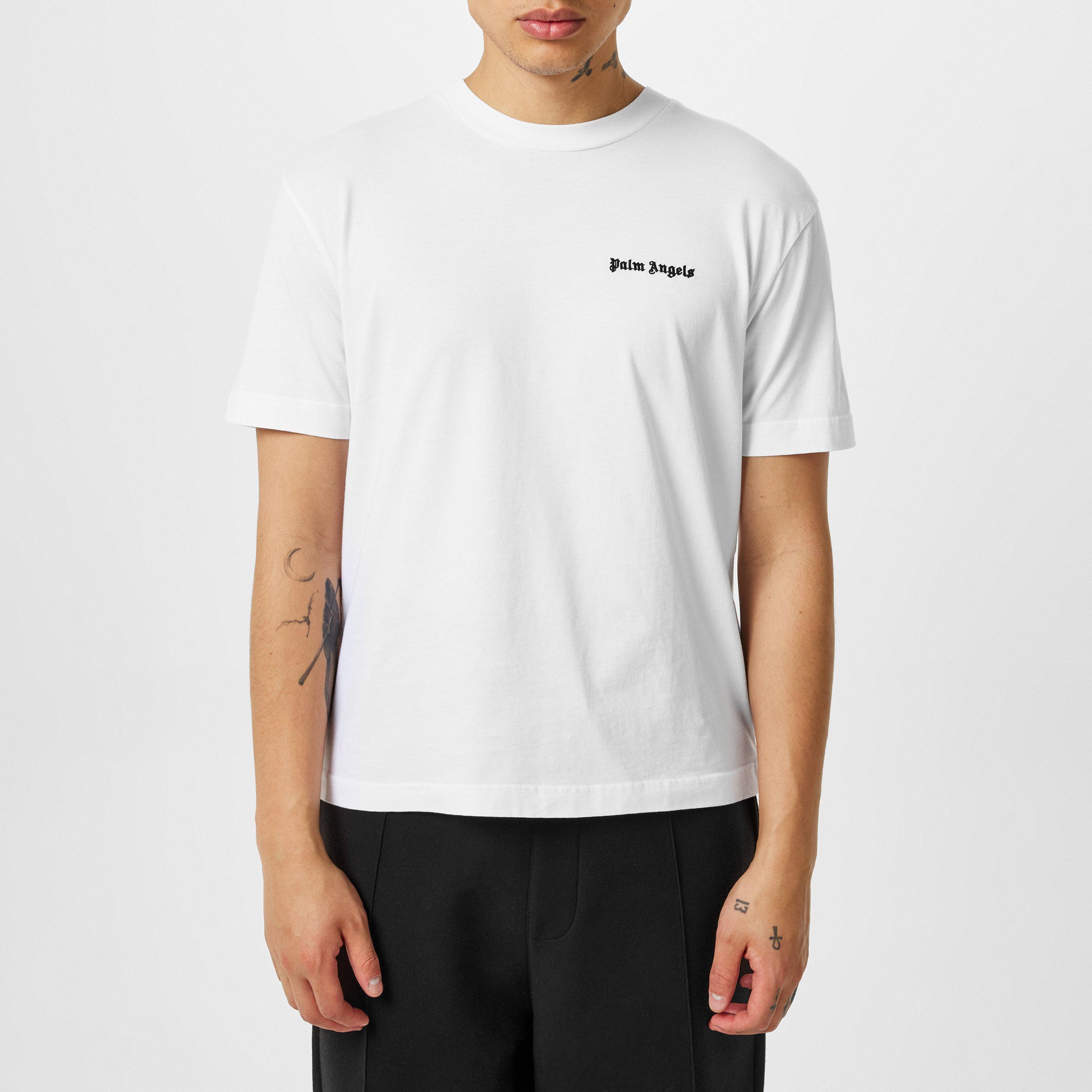 White - Palm Angels - Logo T-Shirt - 3