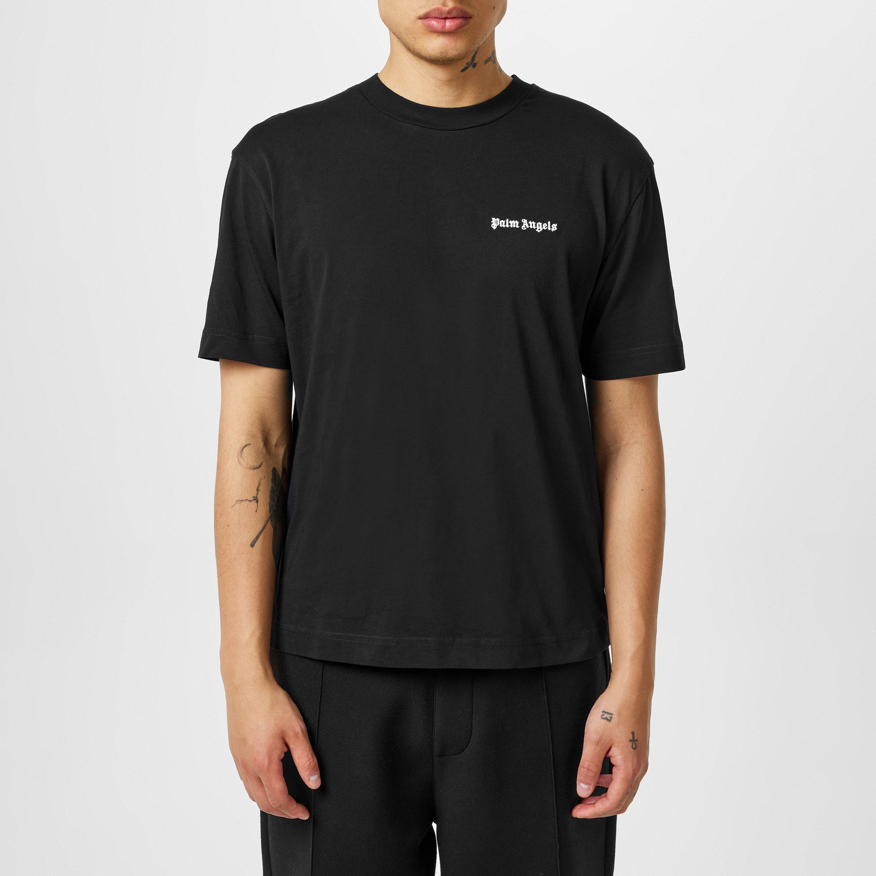 Black - Palm Angels - Logo T-Shirt - 3