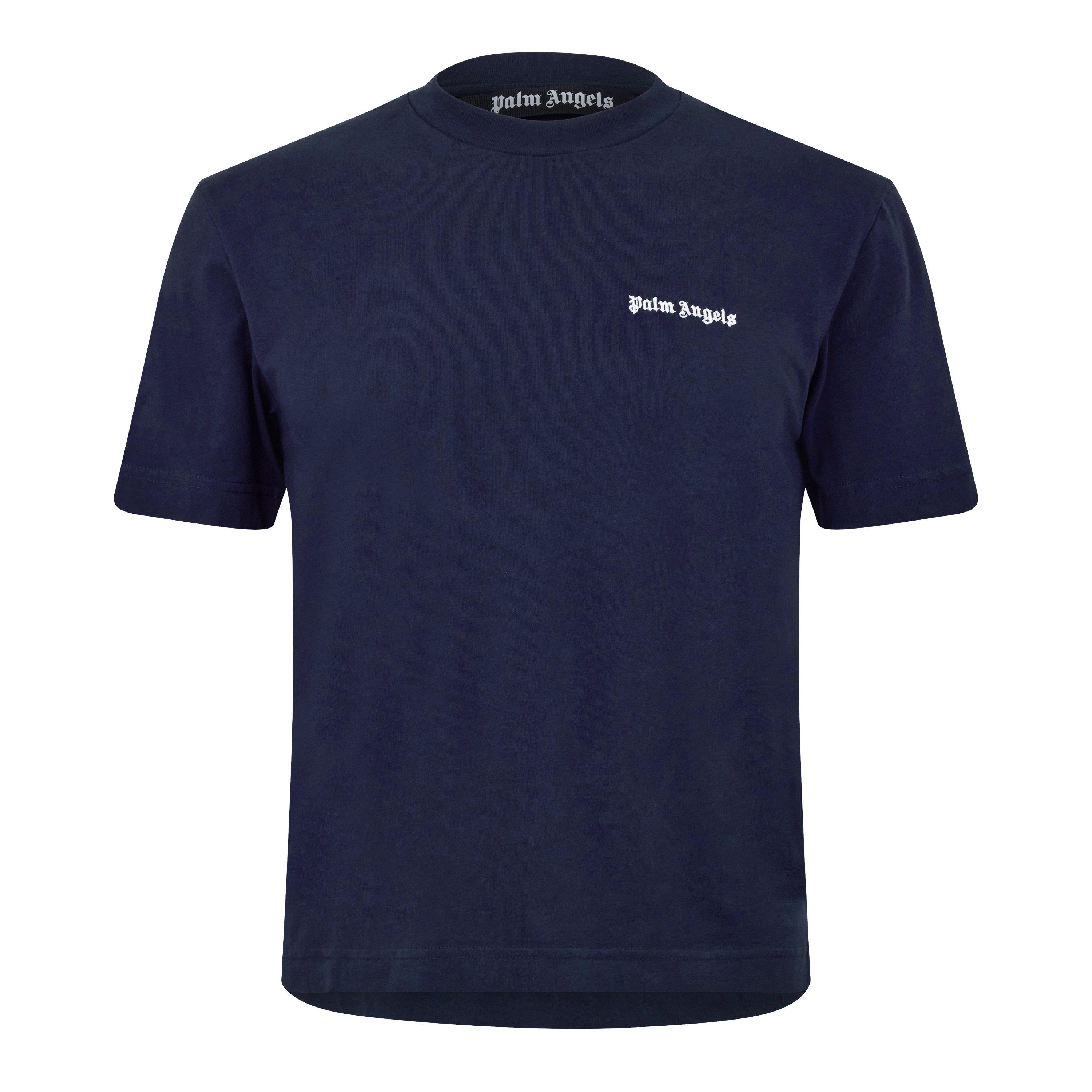 Navy - Palm Angels - Logo T-Shirt - 1