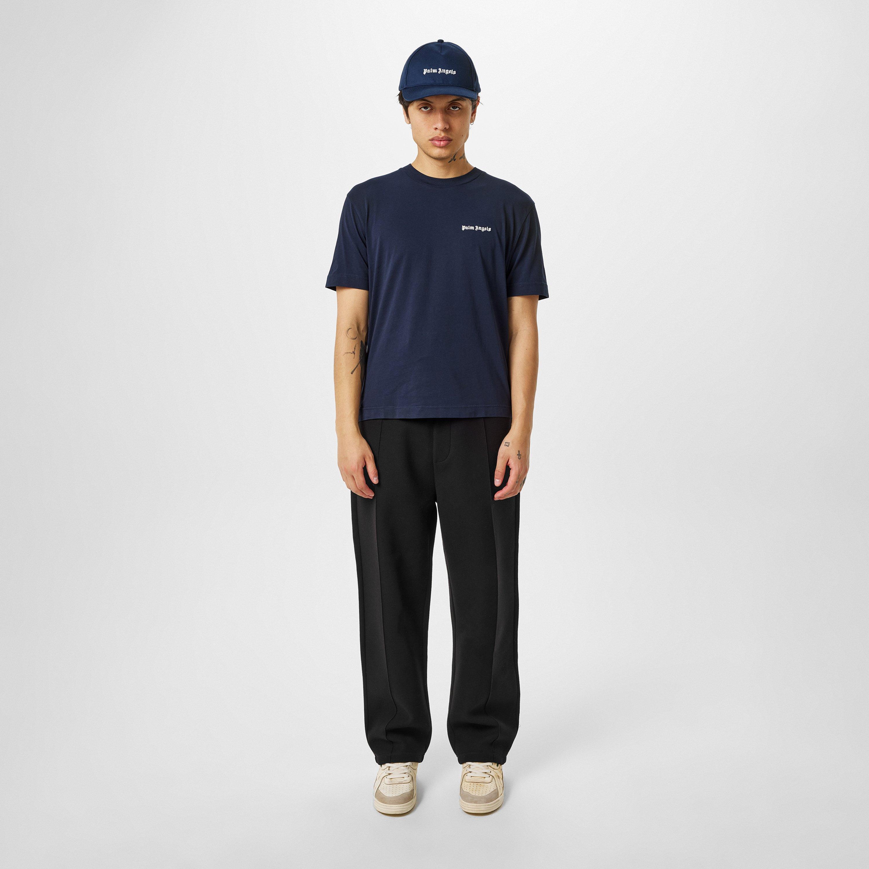 Navy - Palm Angels - Logo T-Shirt - 6