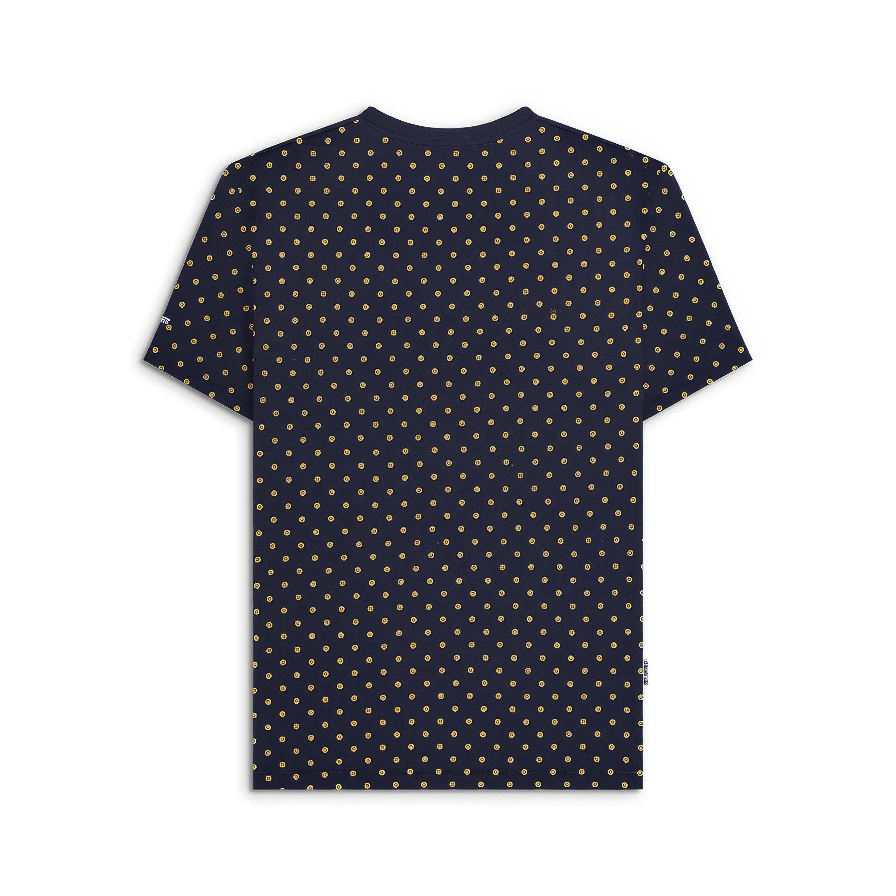 Navy/Gold - Lambretta - Target All Over Print Regular Fit T-Shirt - 3