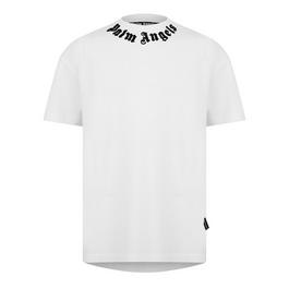 Palm Angels Neck Logo T Shirt