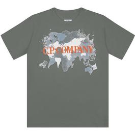 CP Company Atlas Print Cotton T Shirt Juniors