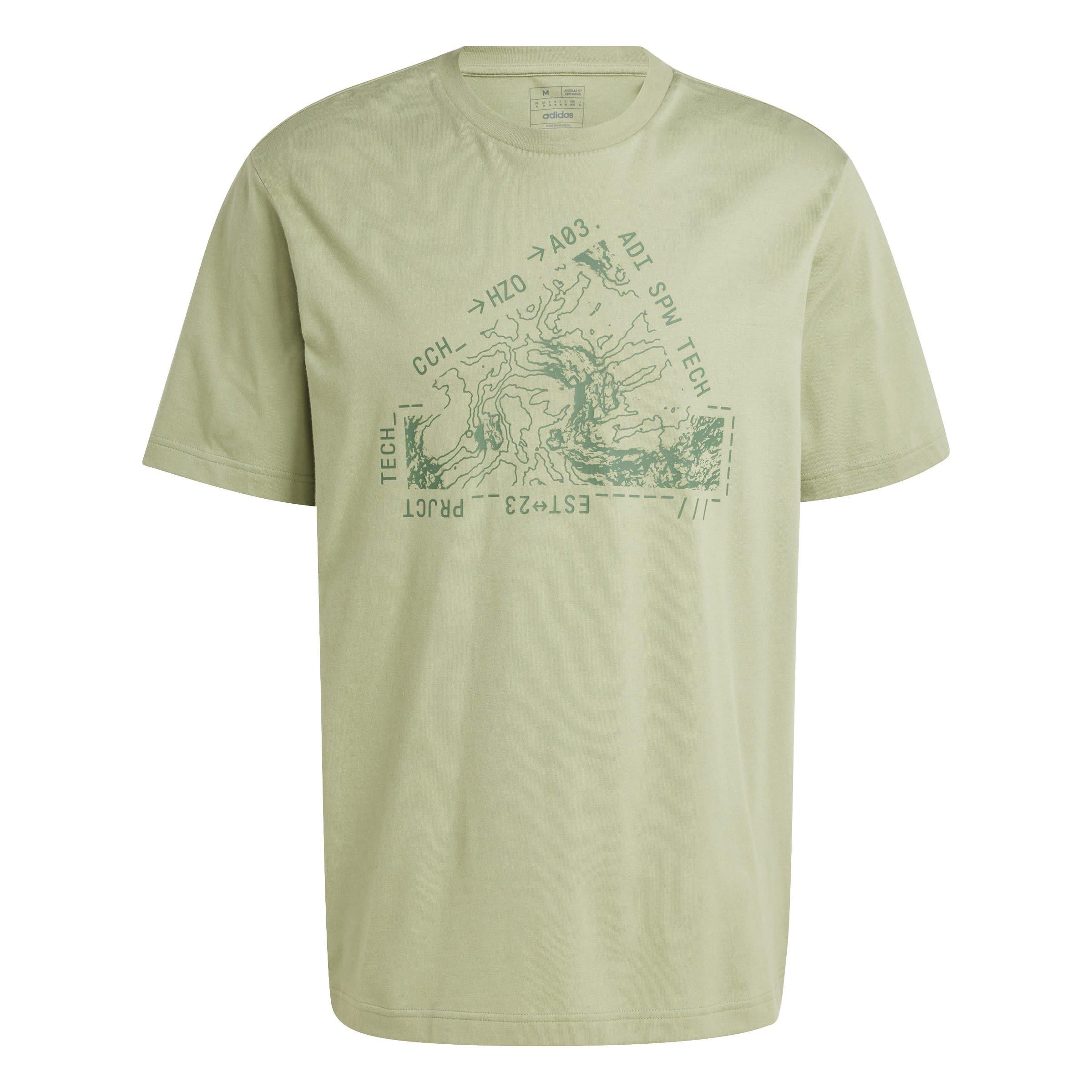 Tent Green - adidas - City Escape Landscape Graphic Mens T Shirt - 1