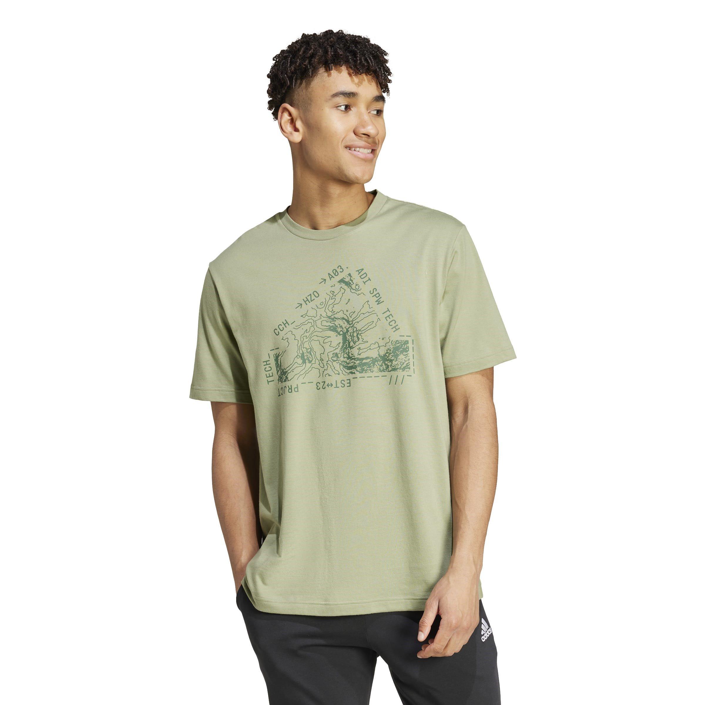 Tent Green - adidas - City Escape Landscape Graphic Mens T Shirt - 2