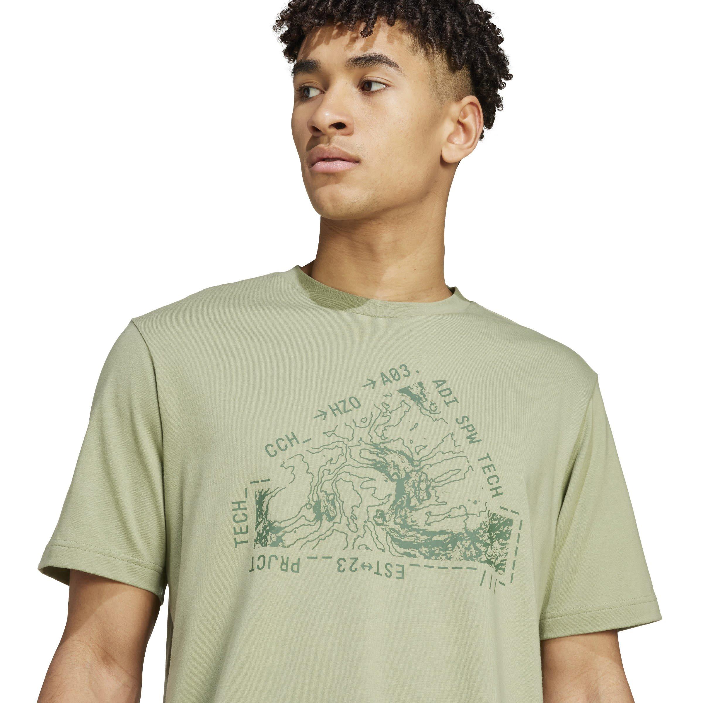 Tent Green - adidas - City Escape Landscape Graphic Mens T Shirt - 5