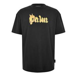 Palm Angels Burning Logo T Shirt