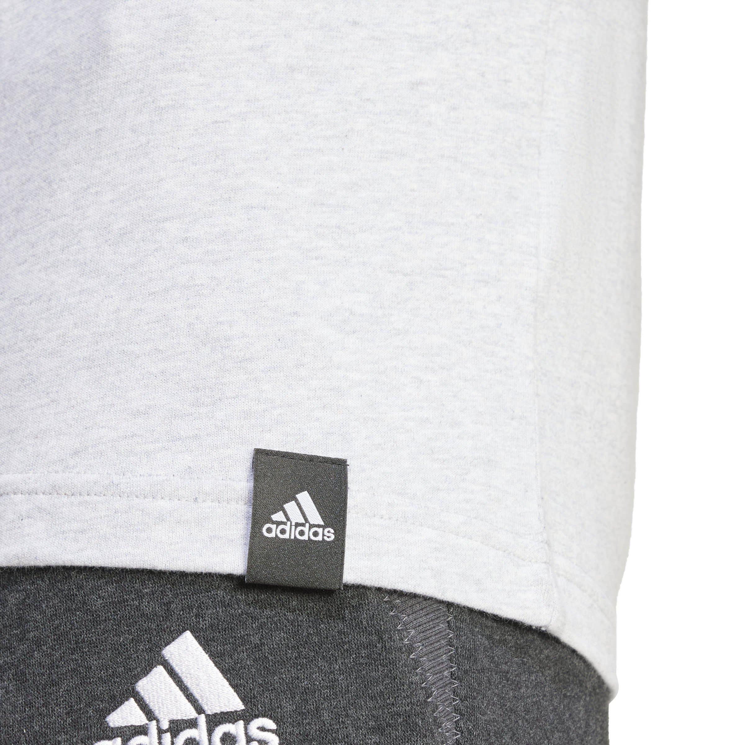 L.Grey Heather - adidas - Logo T-Shirt Mens - 5