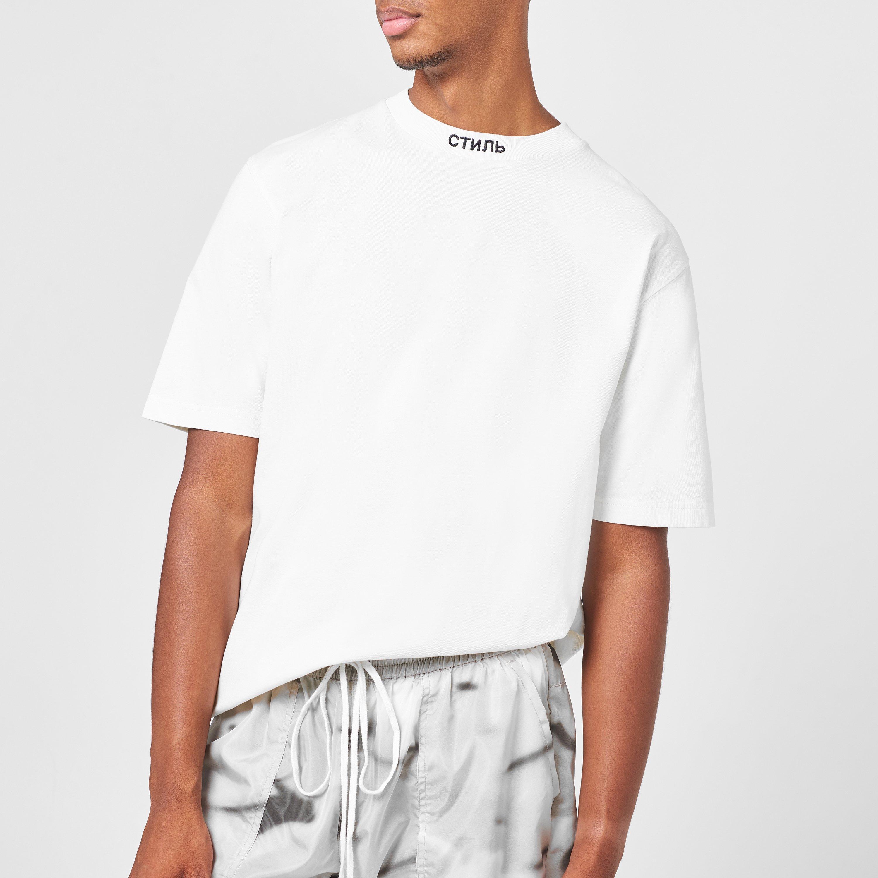 White 0110 - Heron Preston - Embroidered Logo T-Shirt - 4