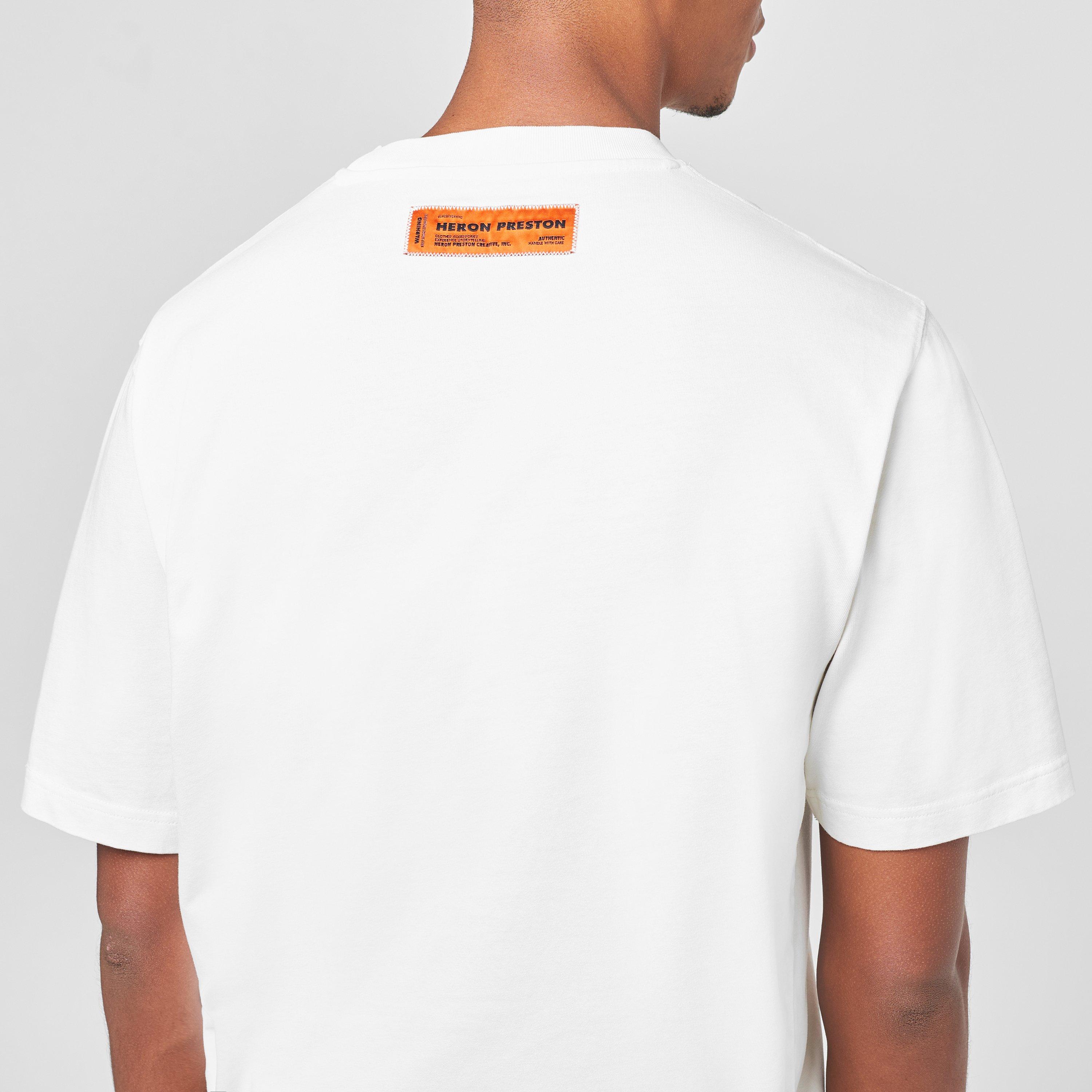 White 0110 - Heron Preston - Embroidered Logo T-Shirt - 5