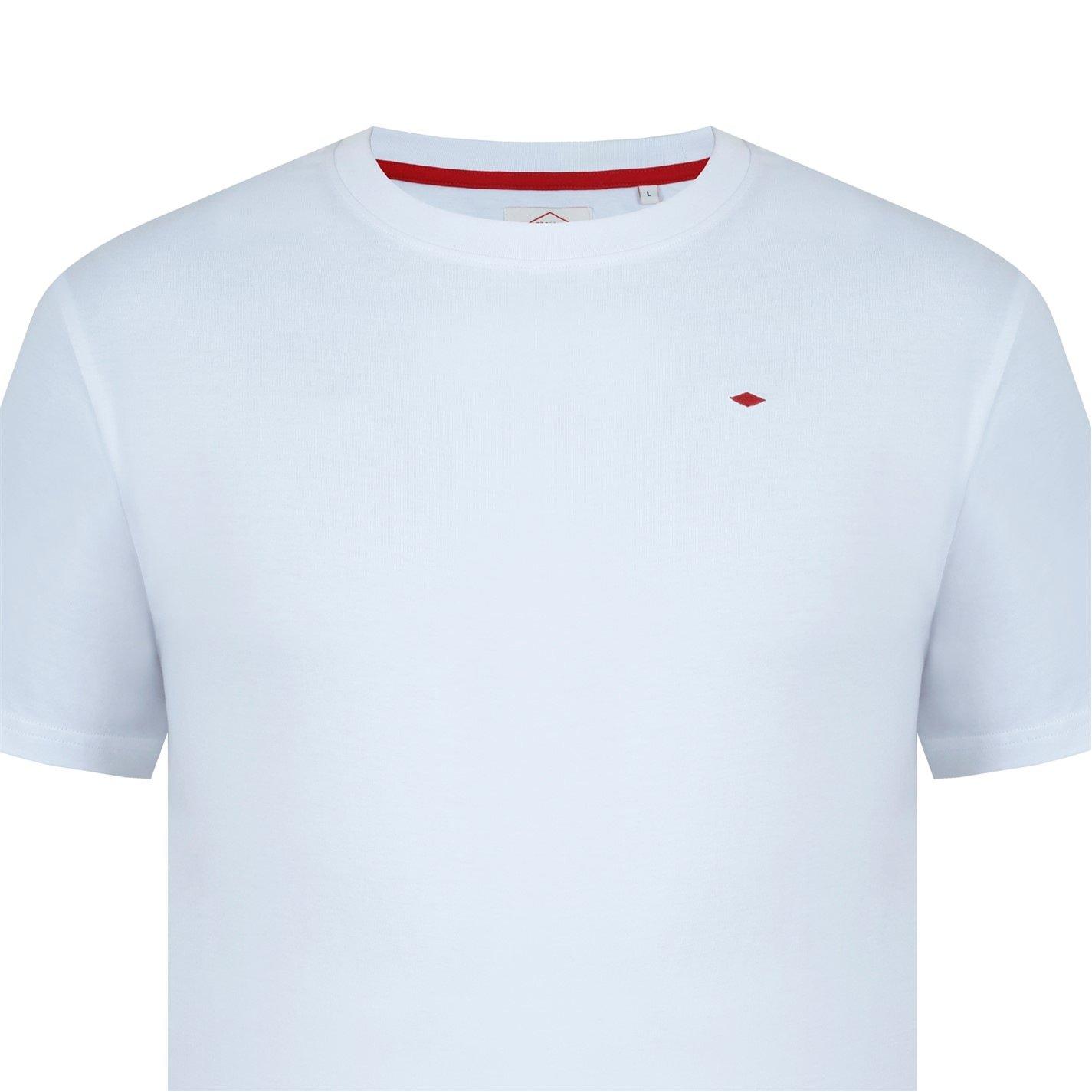 Weiß - Lee Cooper - LeeCooper Essentials Crew Neck T Shirt Mens - 3