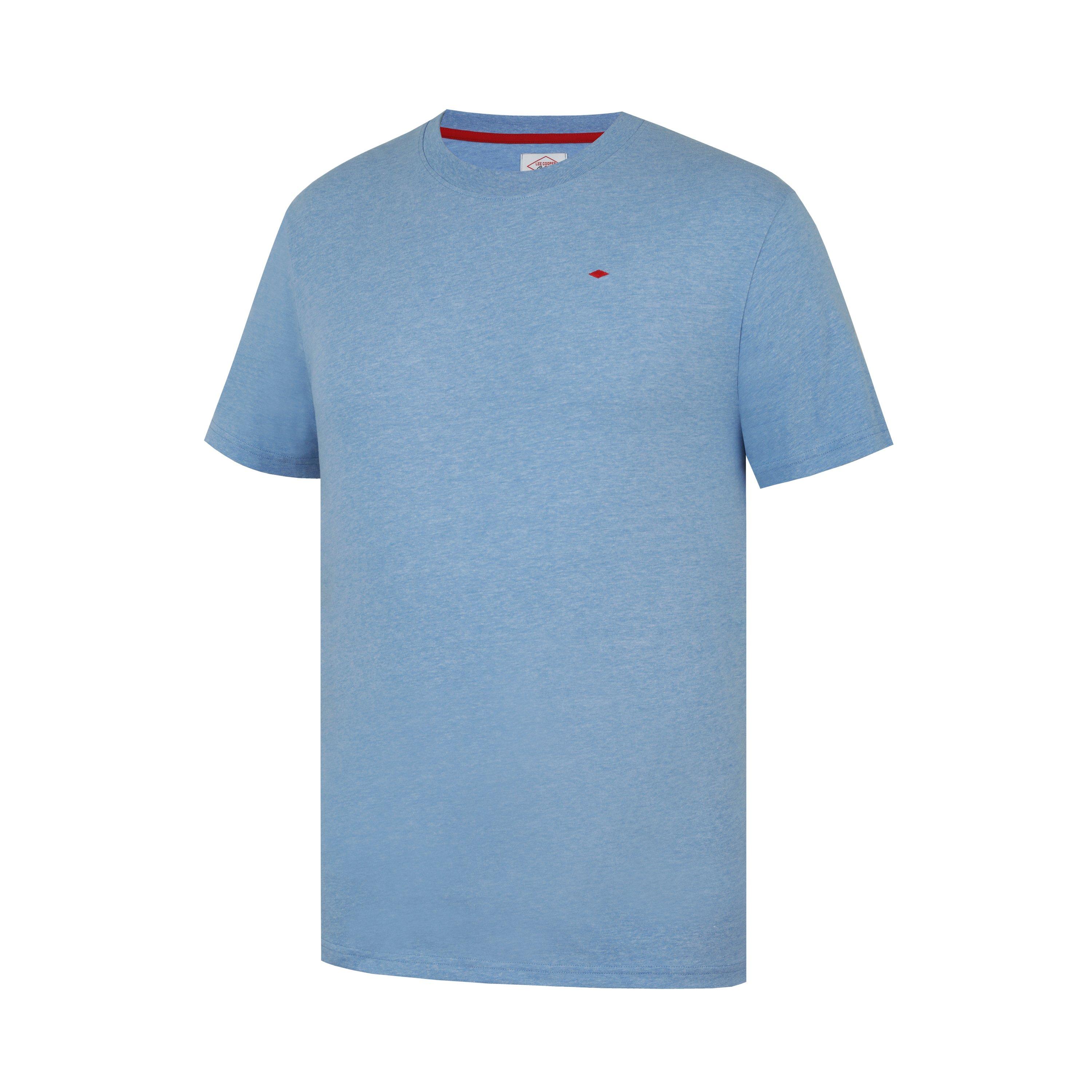 Luchtblauw M - Lee Cooper - LeeCooper Essentials Crew Neck T Shirt Mens - 3