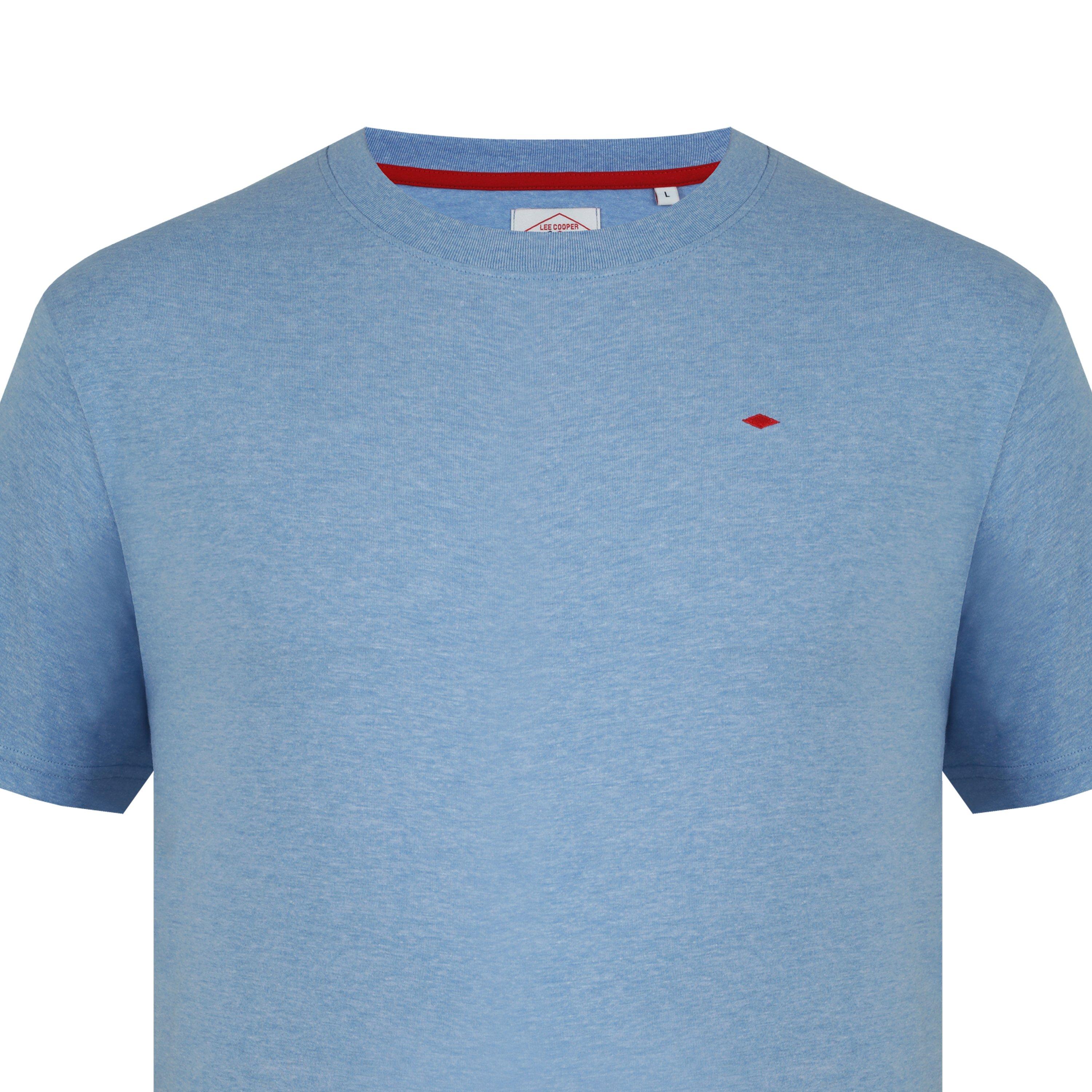 Luchtblauw M - Lee Cooper - LeeCooper Essentials Crew Neck T Shirt Mens - 4