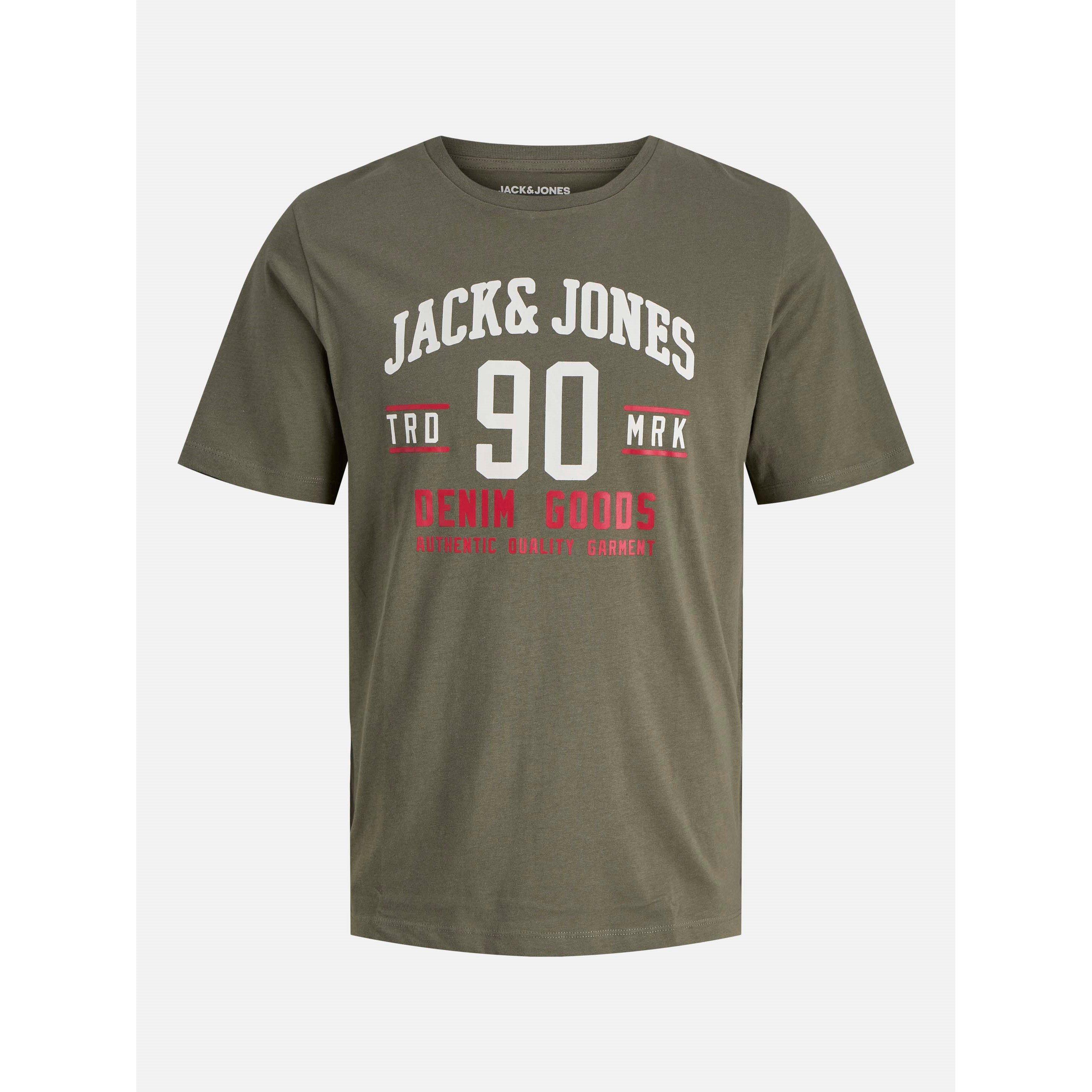 Dusty Olive - Jack and Jones - Ethan 3-Pack Short Sleeve T-Shirt Mens - 3