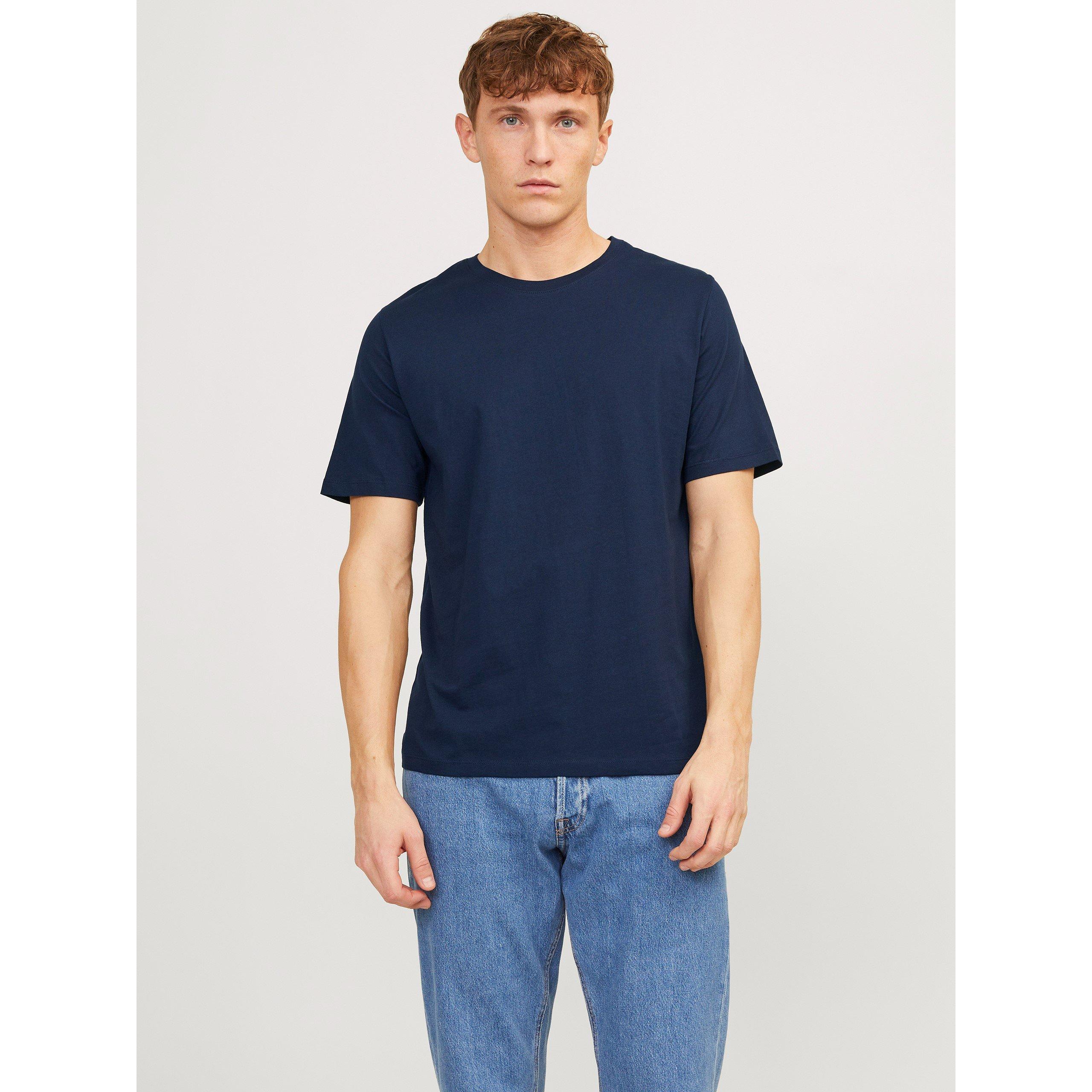 Wht/Nvy/Blk - Jack and Jones - Basic 5-Pack T-Shirt Mens - 2