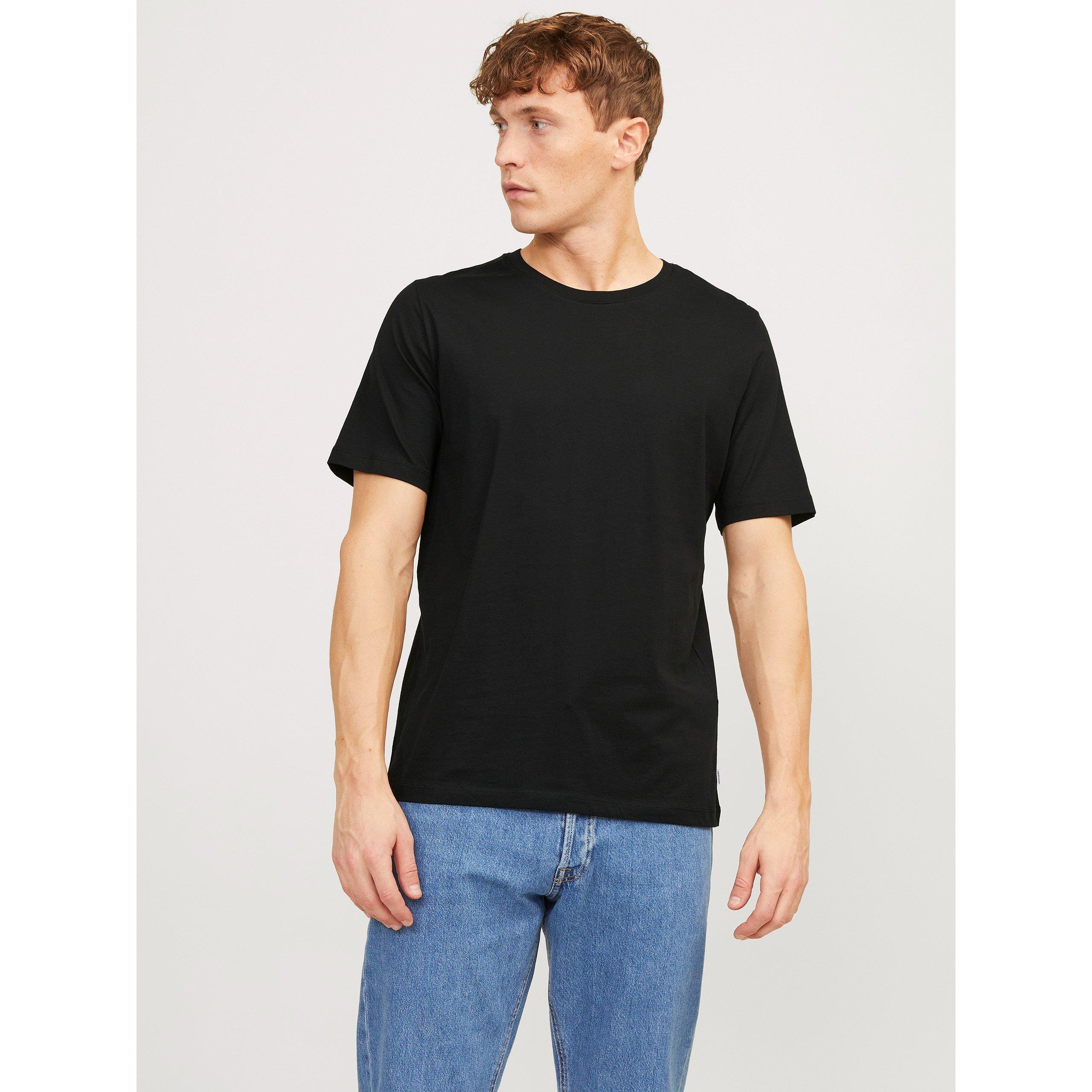 Wht/Nvy/Blk - Jack and Jones - Basic 5-Pack T-Shirt Mens - 3