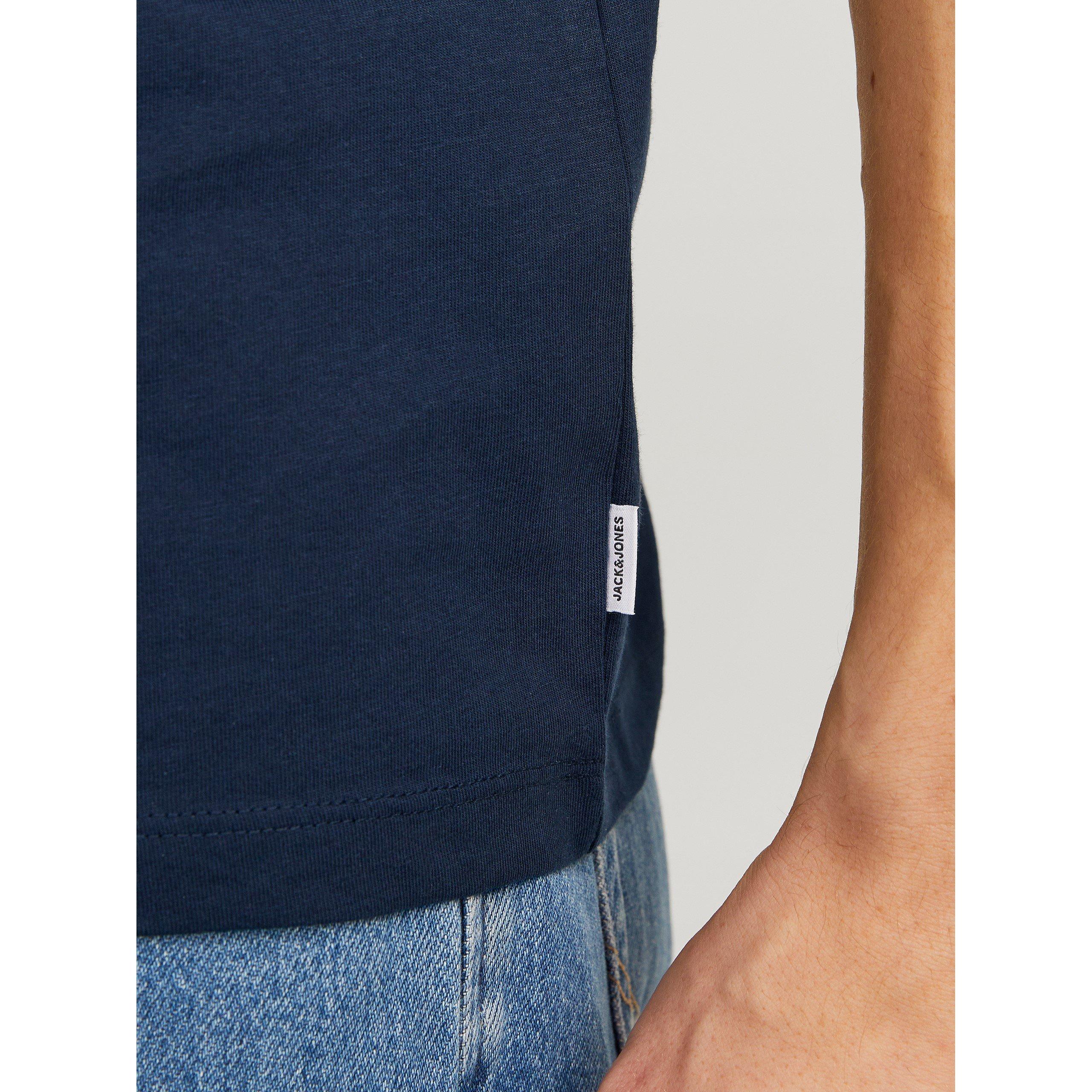 JACK & JONES Infinity Herren T-Shirt 3er Oder 5er Pack – Basic Rundhals, Regular Fit, Einfarbig