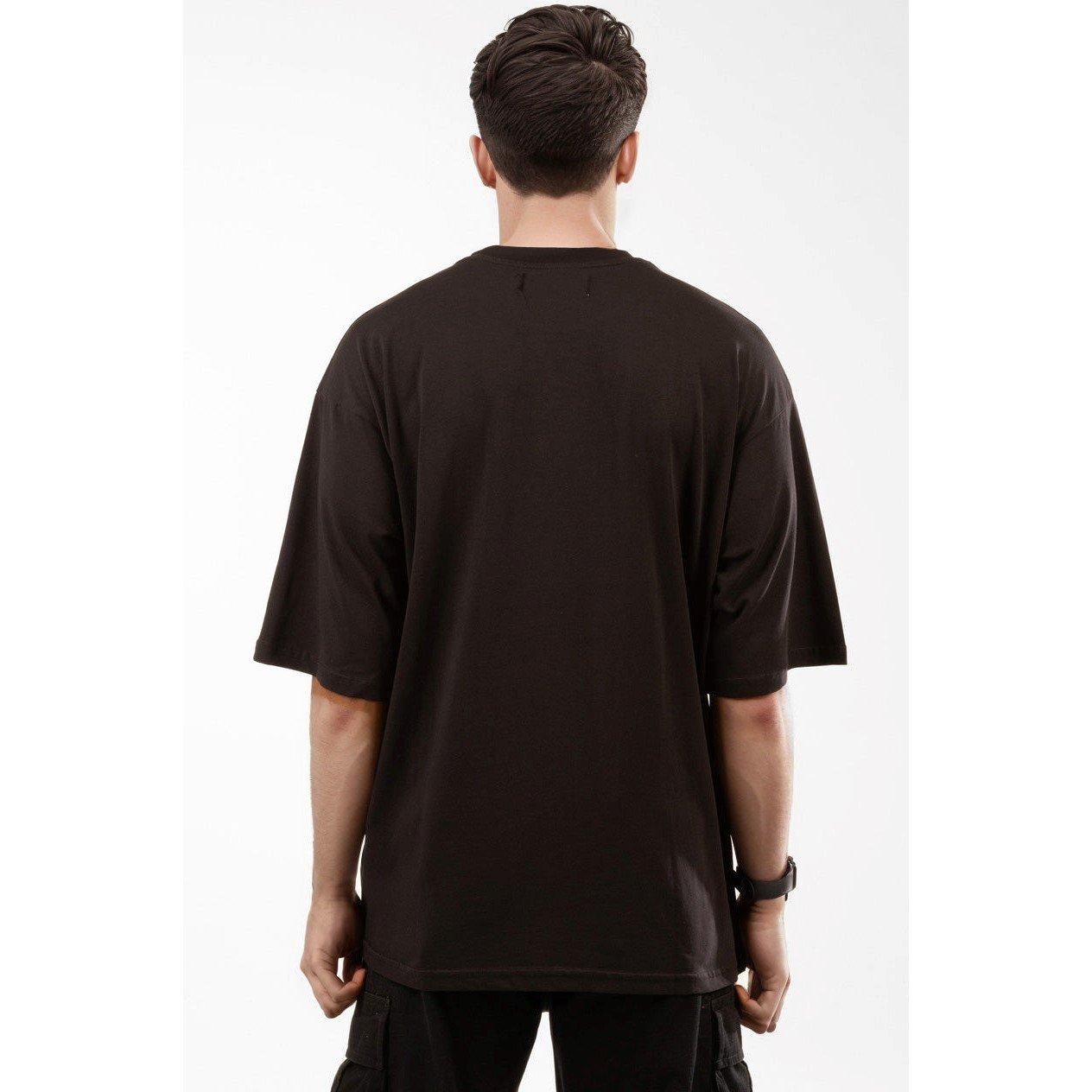 Black - Hype - Men's Oversized Regular Fit T-Shirt - 2