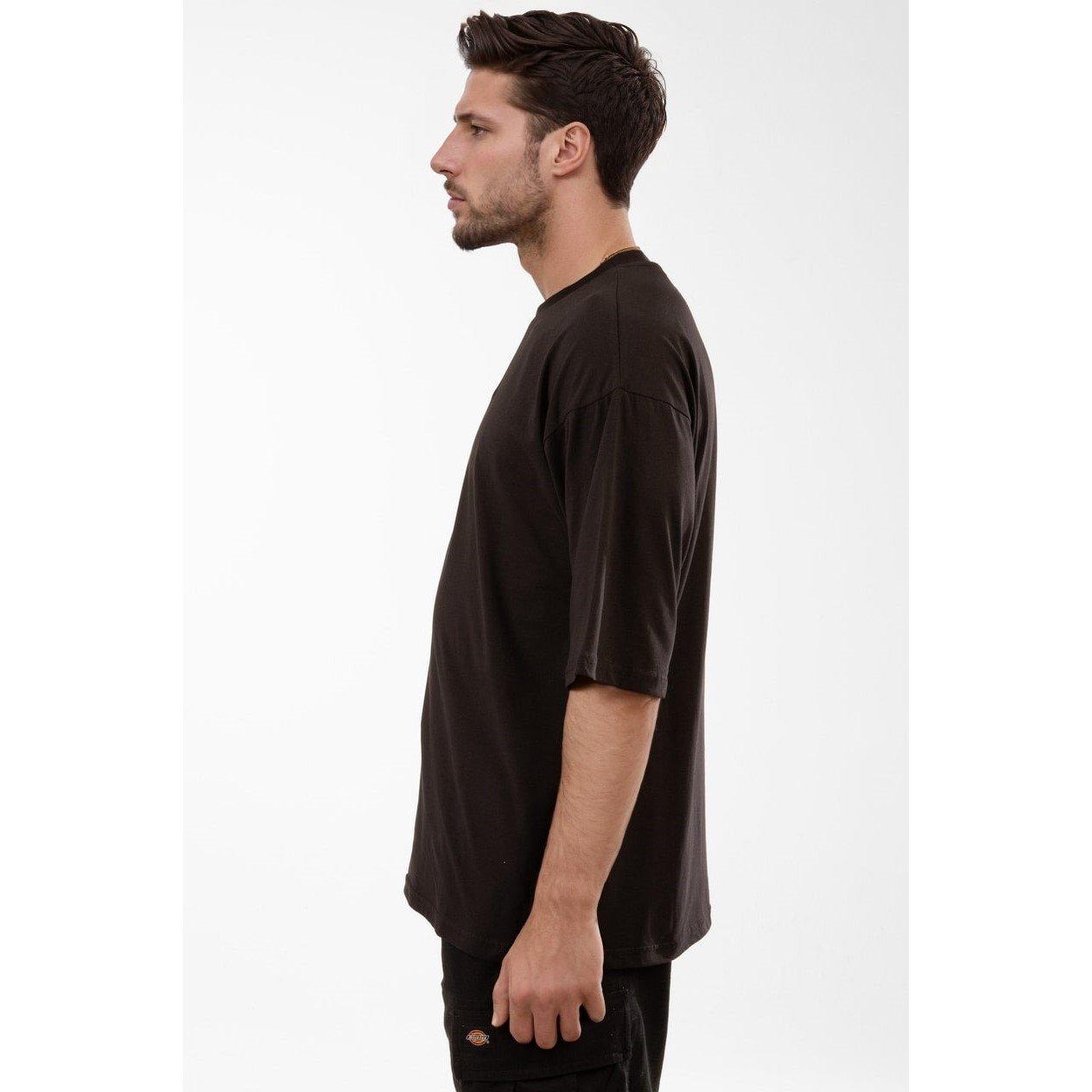 Black - Hype - Men's Oversized Regular Fit T-Shirt - 3