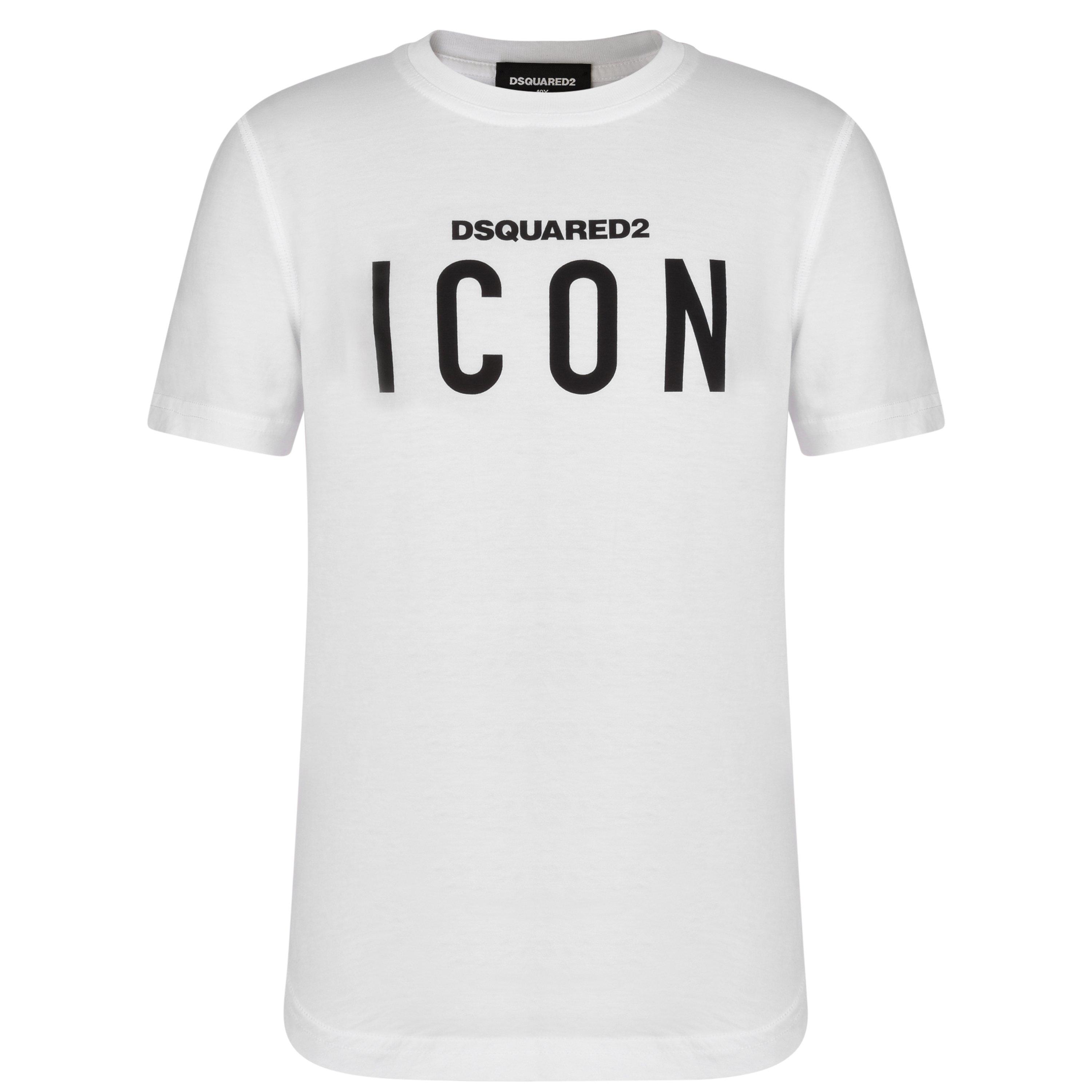 Dsquared2  Kids Children's Icon T Shirt - White Dq100 - 8 Yrs
