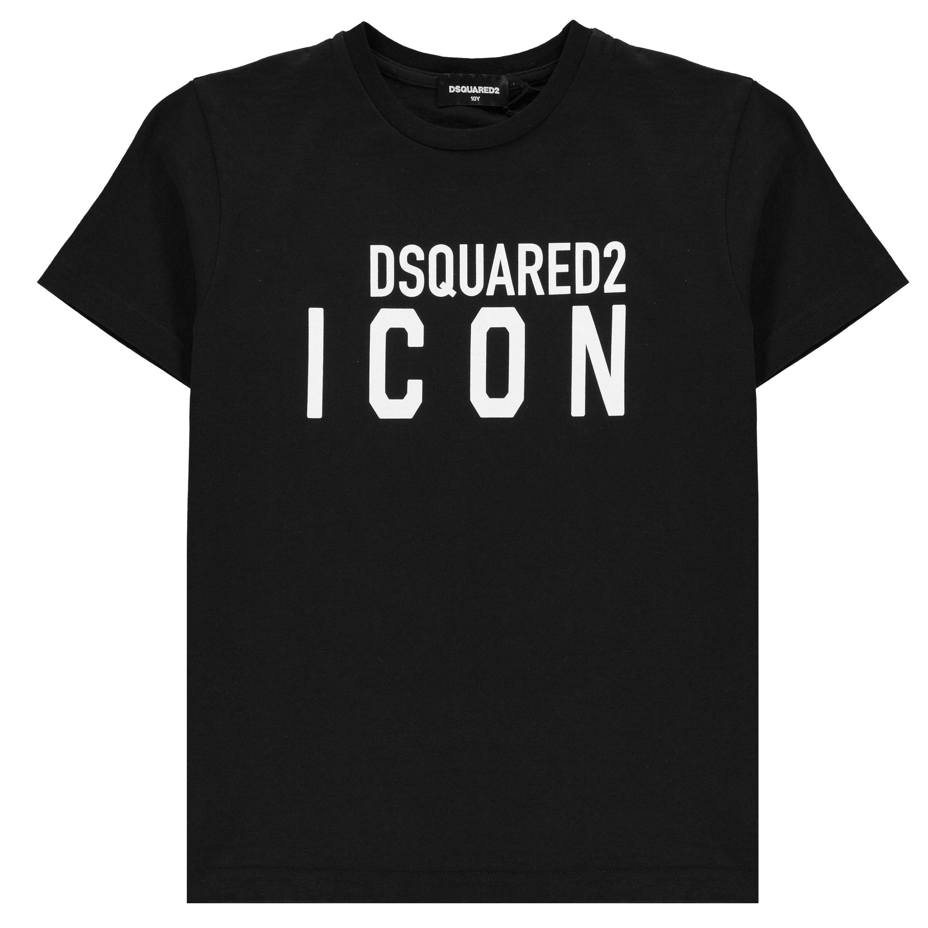 Dsquared2  Kids Children's Icon T Shirt - Black Dq900 - 10 Yrs