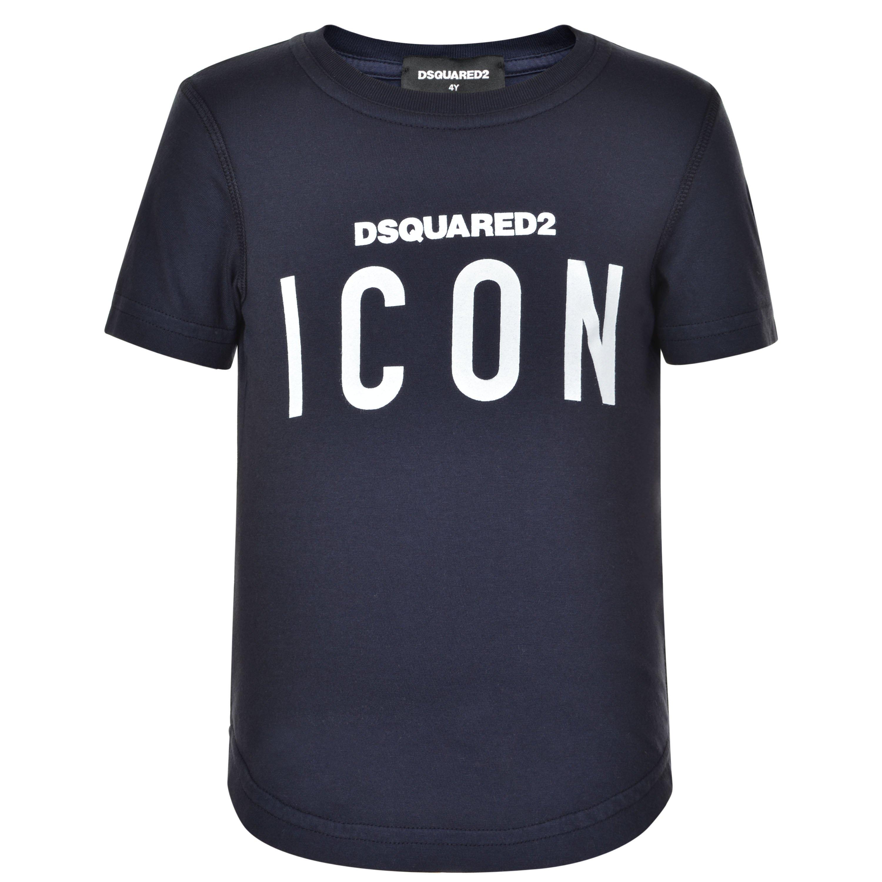 Dsquared2 Blue Icon T Shirt Dsquared2 Men's 'ICON' Blue T-shirt