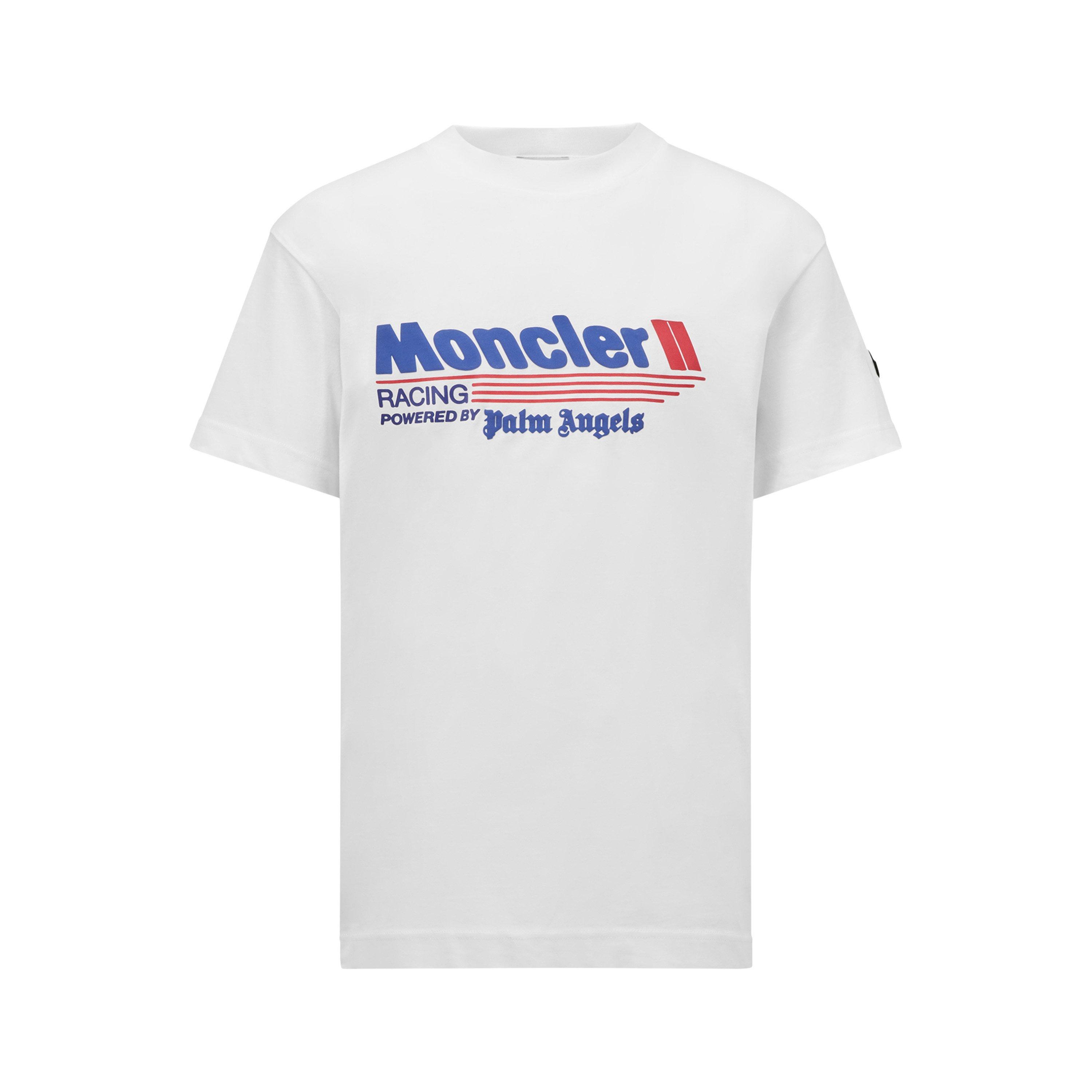White 031 - Moncler X Palm Angels - Racing Logo T-Shirt - 5
