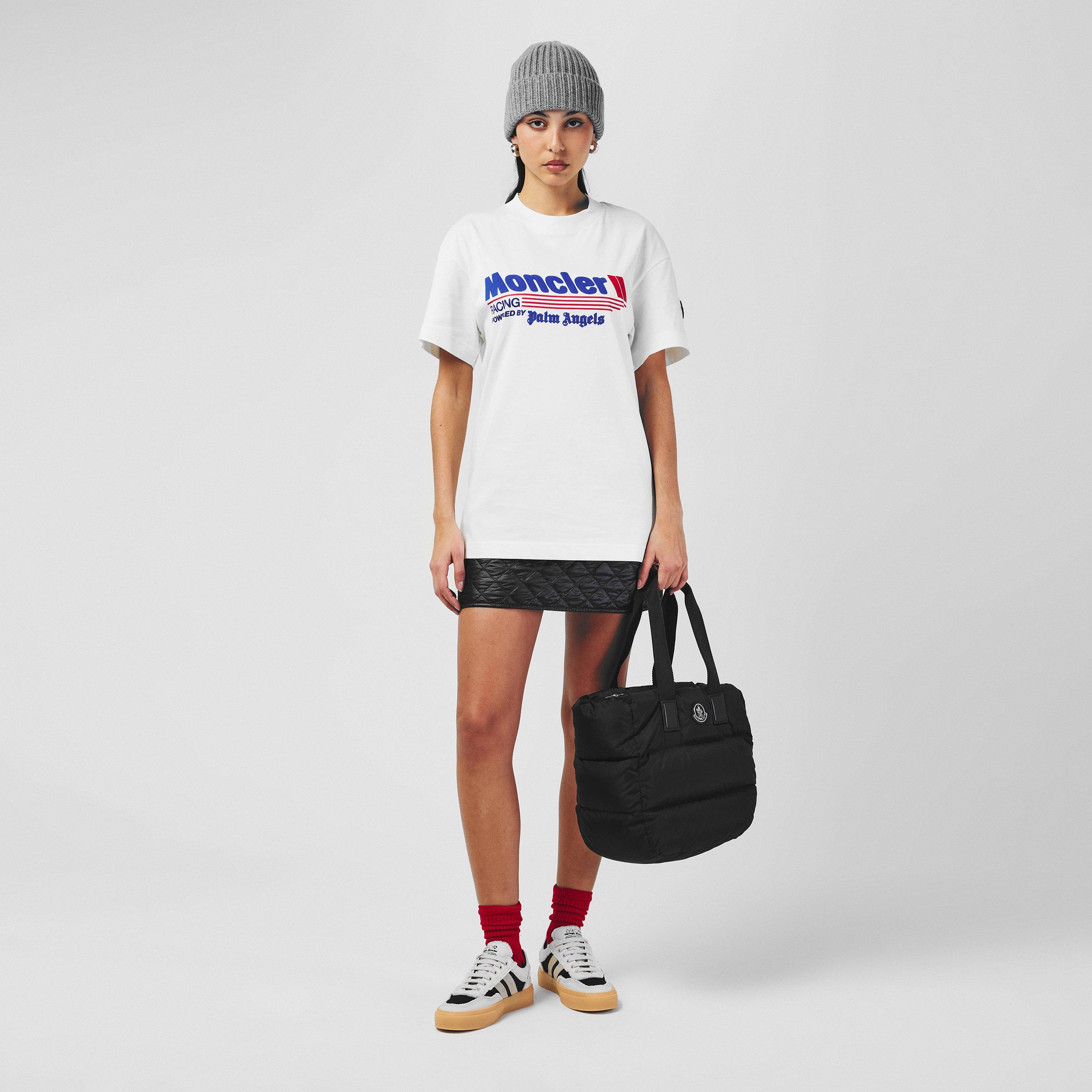 White 031 - Moncler X Palm Angels - Racing Logo T-Shirt - 4