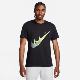 Nike Sweat-shirt à motifs léopard noir et beige en coton gratté
