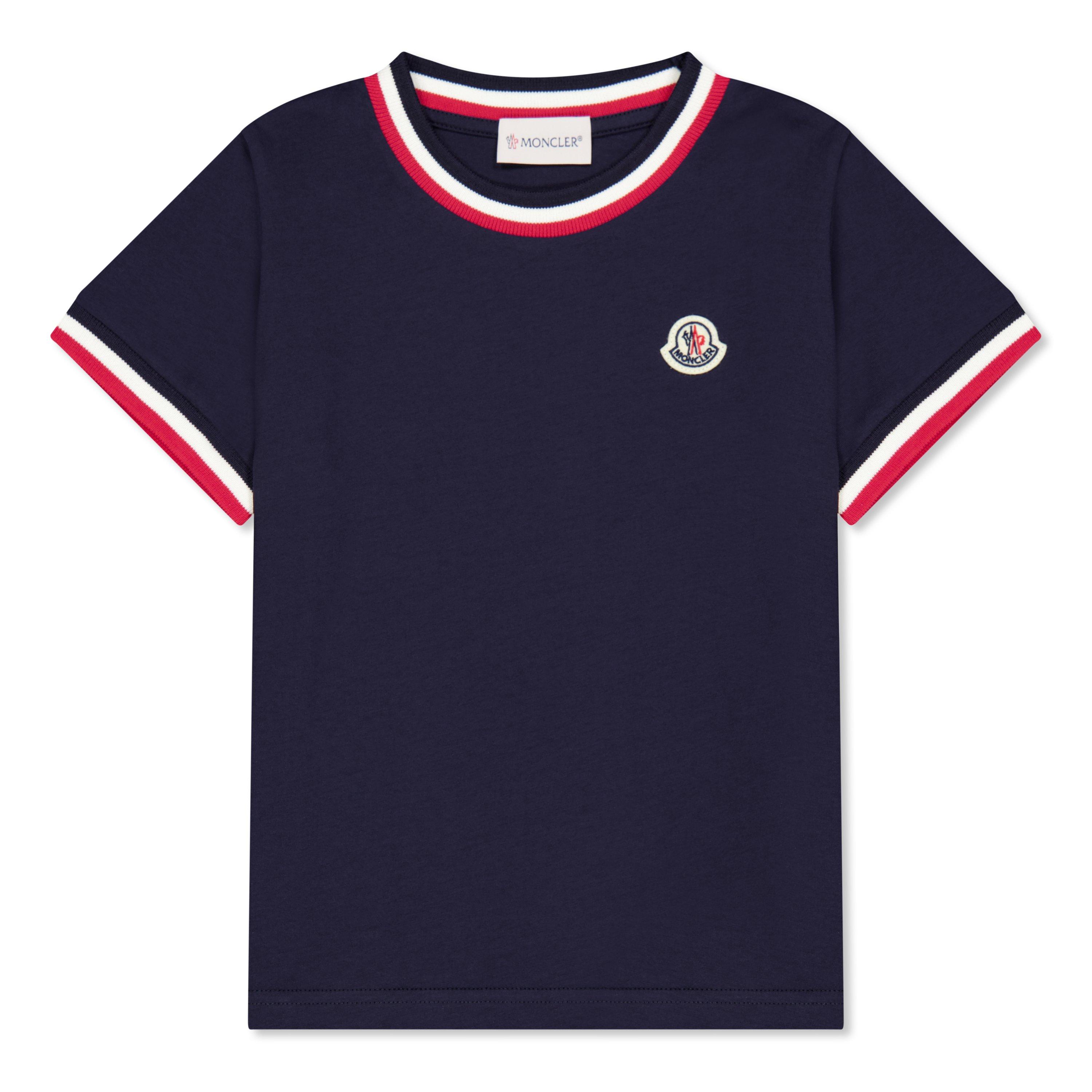 Moncler Stripe-Trim Cotton T-Shirt Juniors