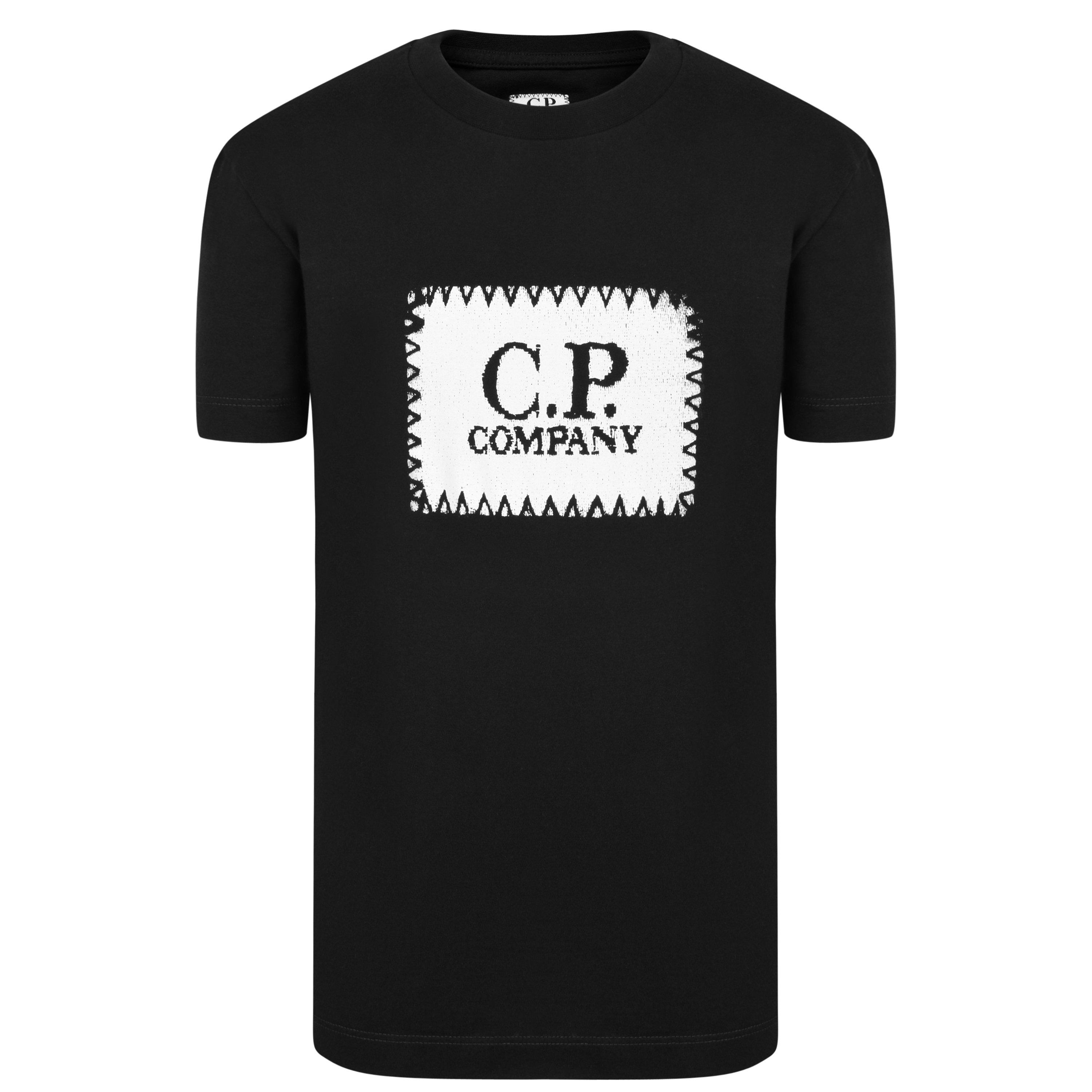 Black 60100 - CP Company - Boys' Stitch Logo Regular Fit T-Shirt - 1