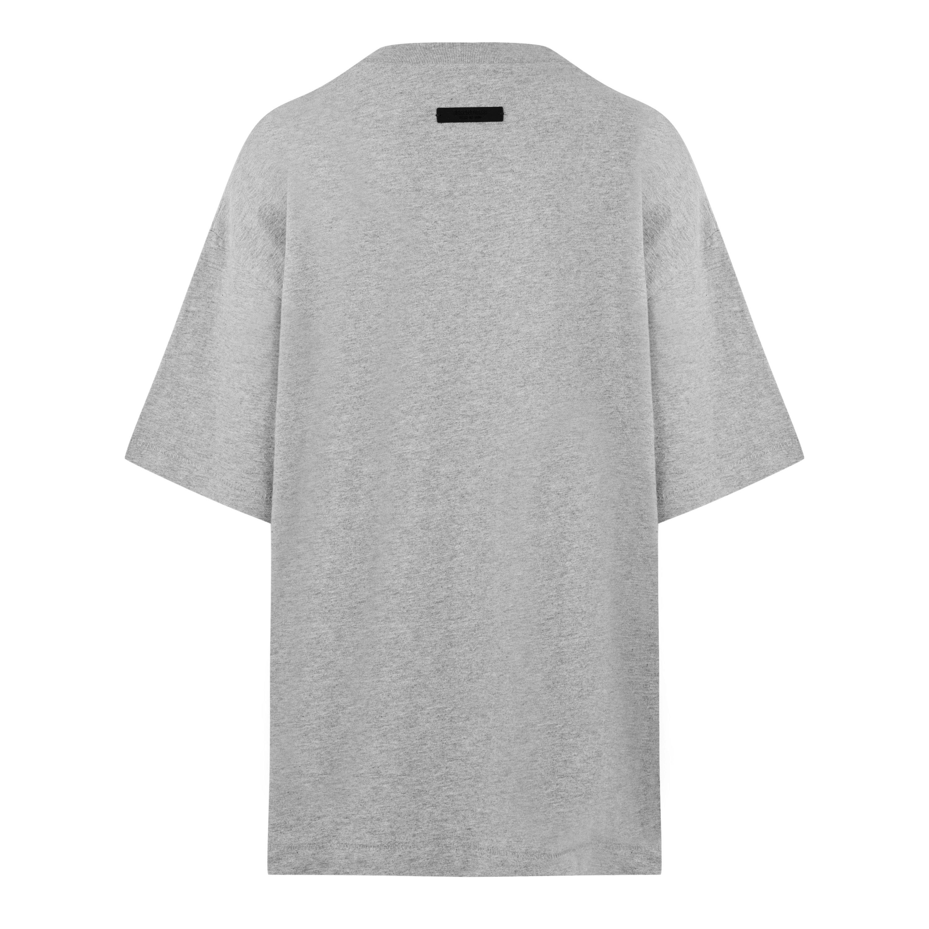 Dark Heather - Fear Of God Essentials - Jersey Crewneck T-Shirt Juniors - 2
